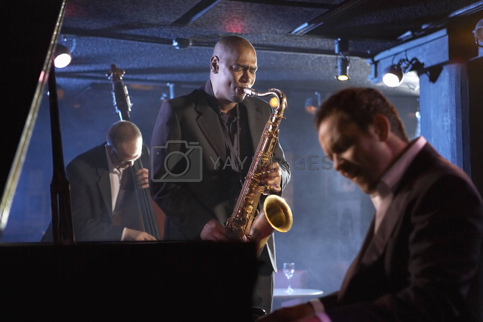 Royalty free image of Jazz band on stage group portrait by moodboard