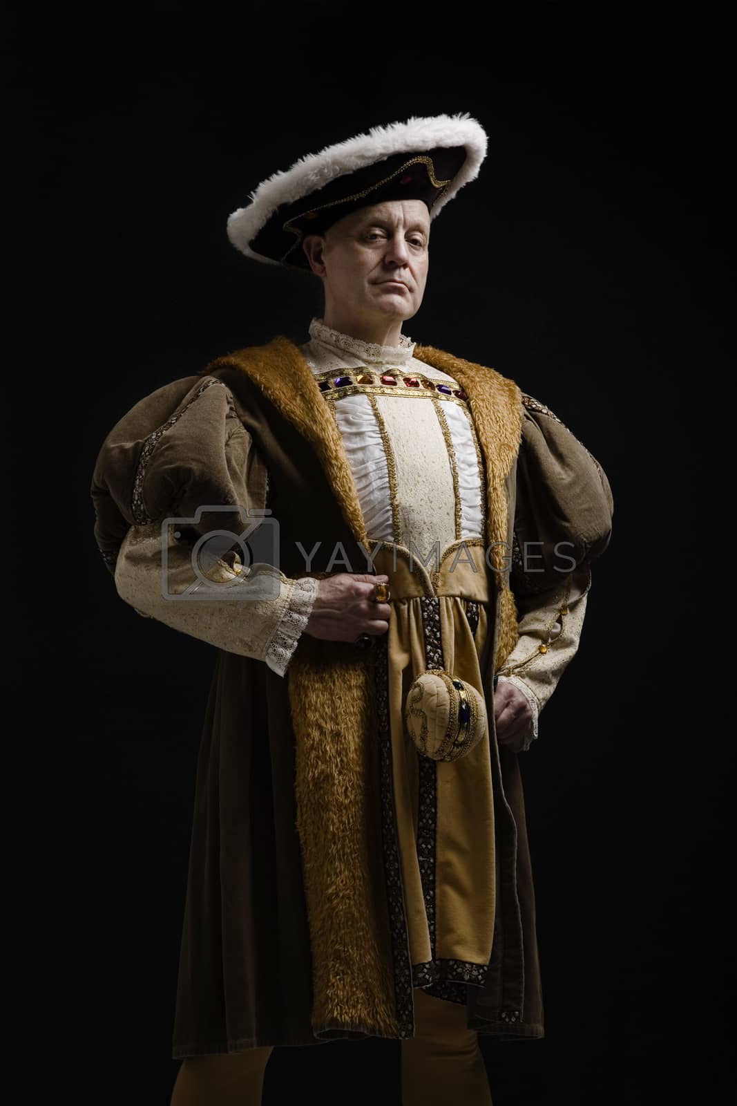 Royalty free image of Portrait of King Henry VIII in historical costume by moodboard