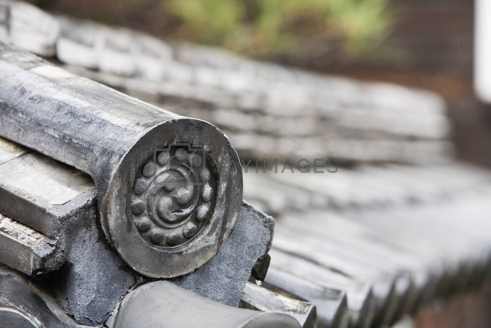 Royalty free image of Detail on End of Roof Gable in Japan by moodboard