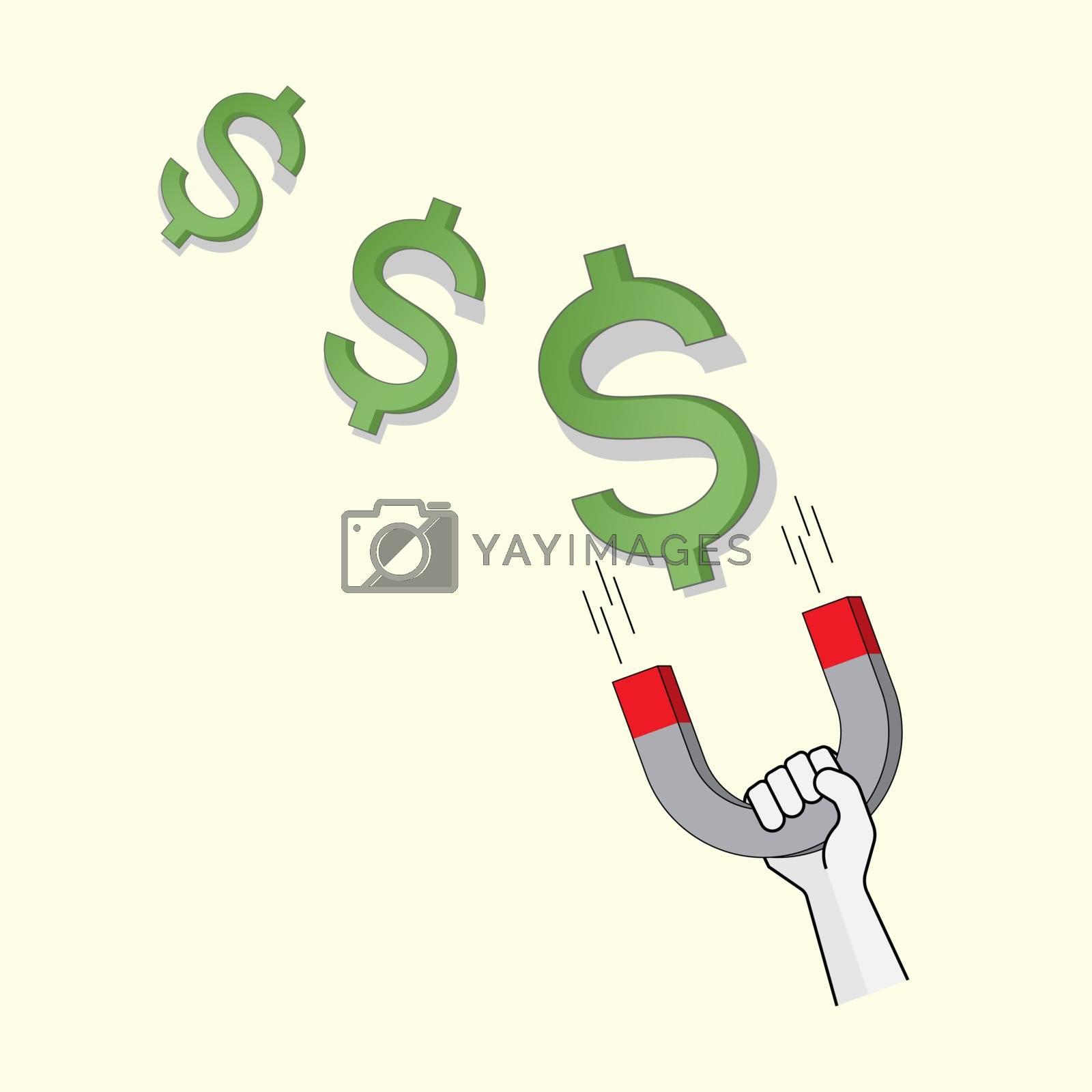 Royalty free image of Attract Money by Chiamsakul