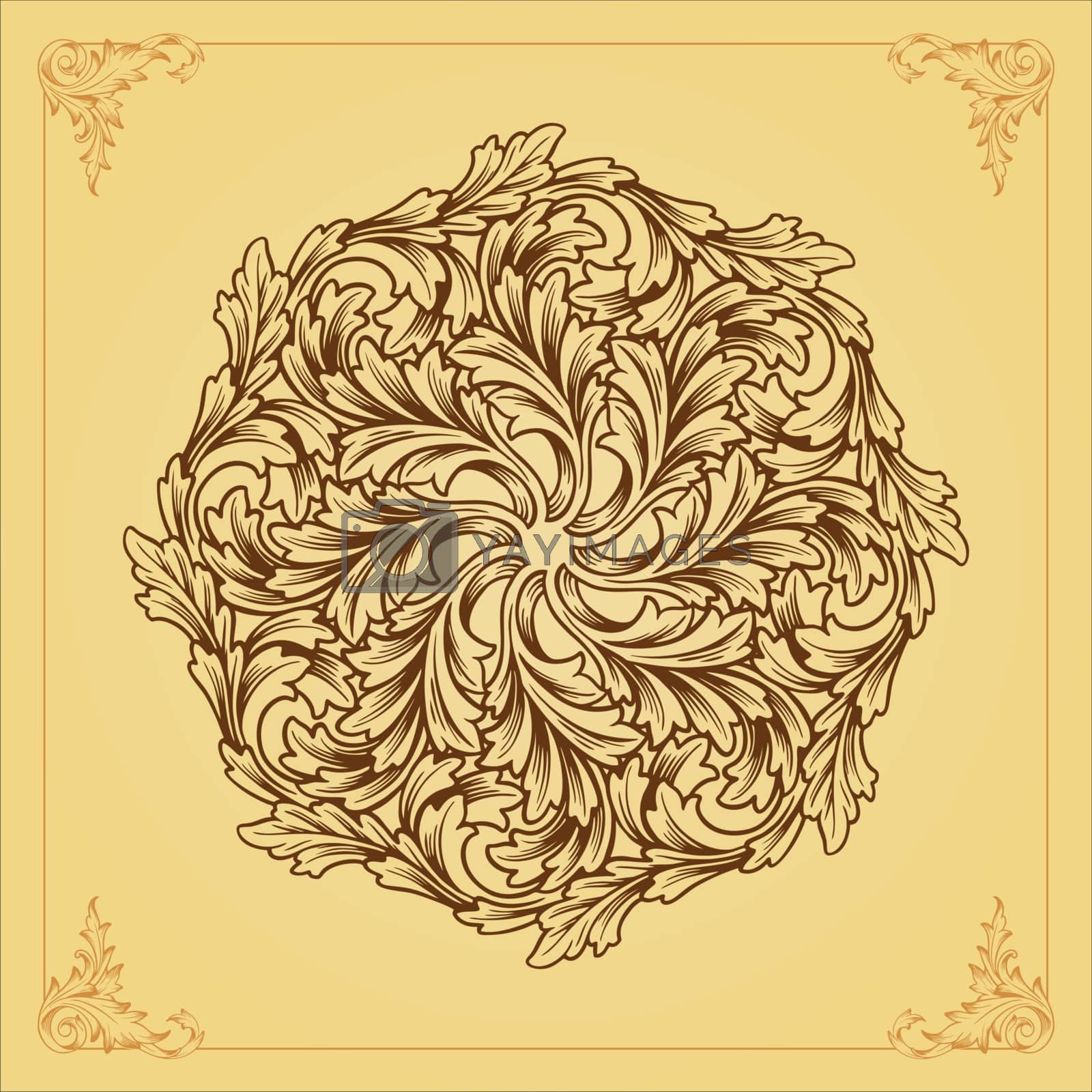 Royalty free image of Beatiful Mandala ornaments design flourish vector vintage your element set by art_graris