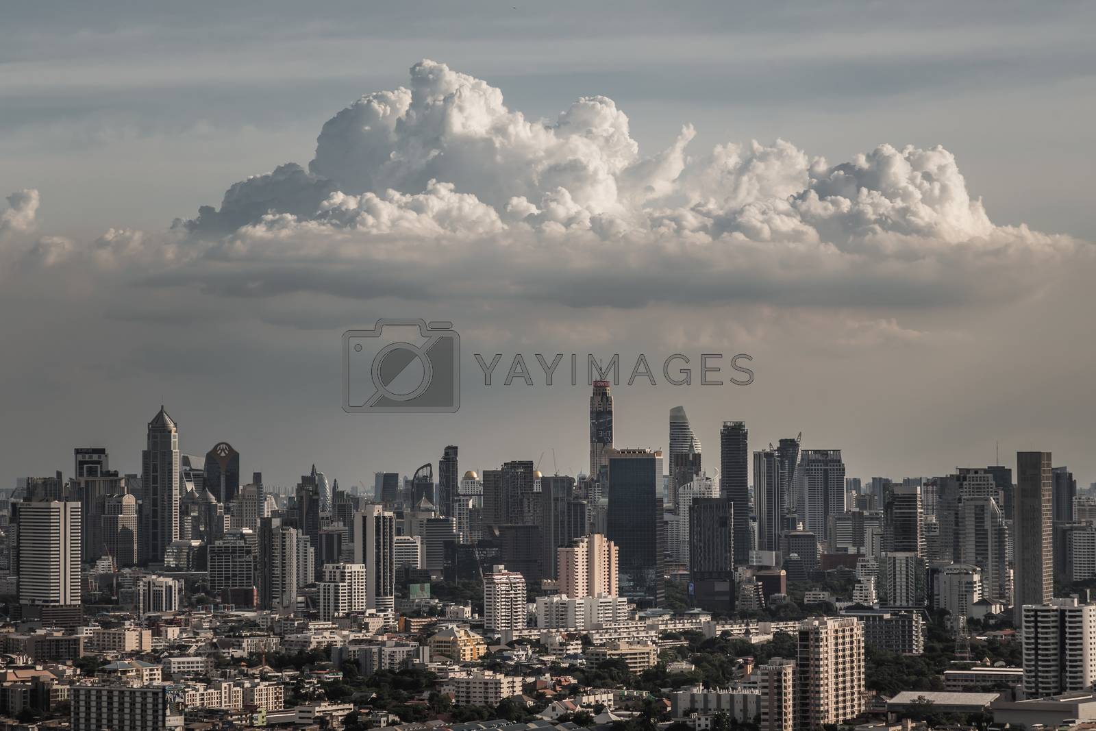 Royalty free image of City view of Bangkok afternoon creates energetic feeling to get  by tosirikul