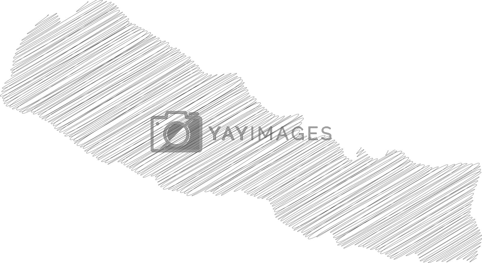 Royalty free image of Nepal - pencil scribble sketch silhouette map of country area with dropped shadow. Simple flat vector illustration by pyty