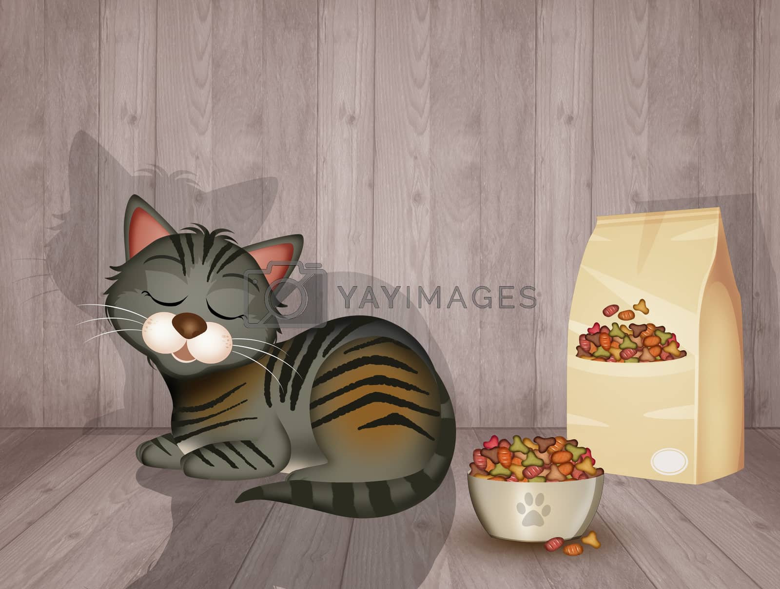 Royalty free image of nutrient rich cat food by adrenalina