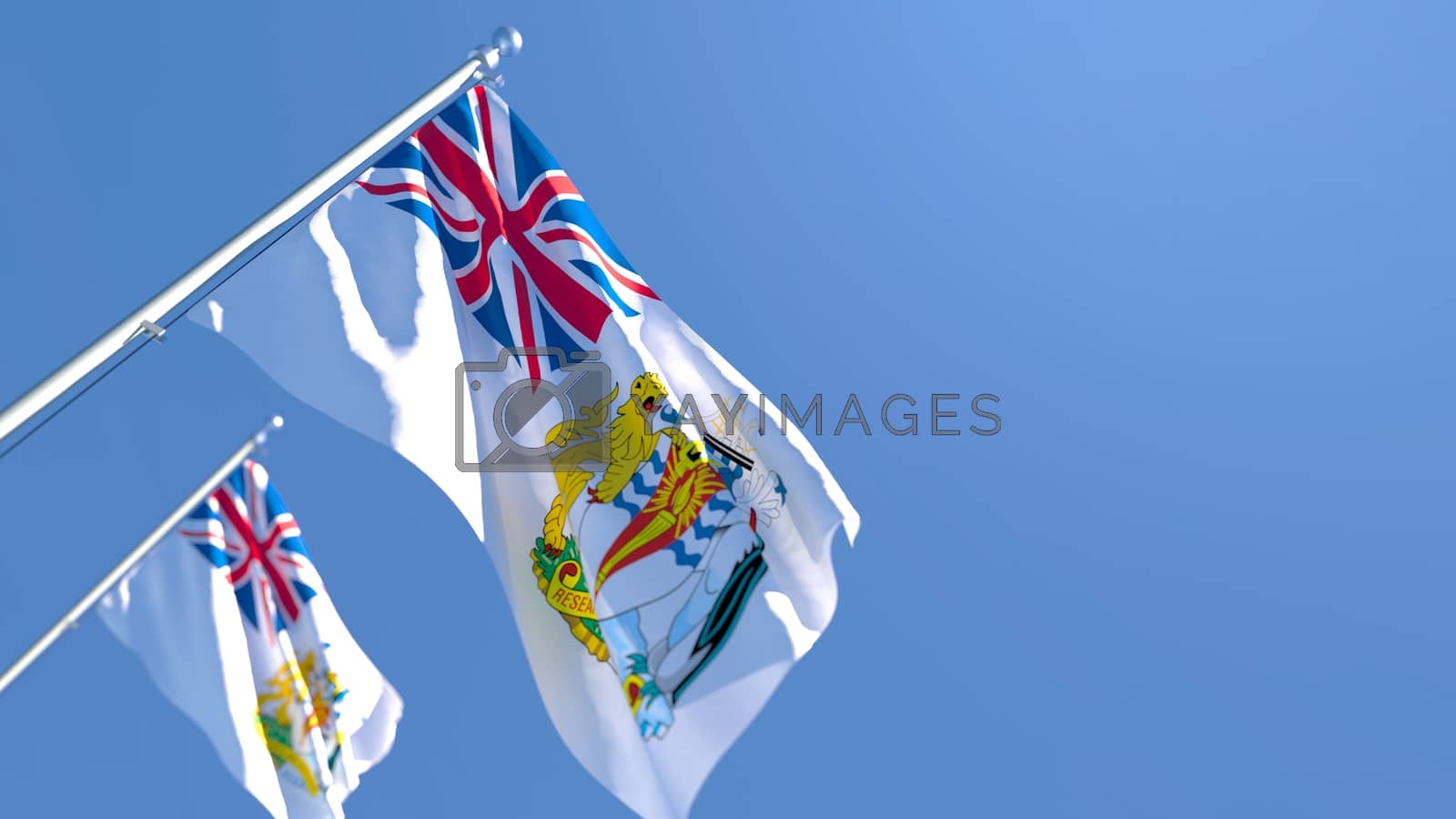Royalty free image of 3D rendering of the national flag of British Antarctic Territory by butenkow