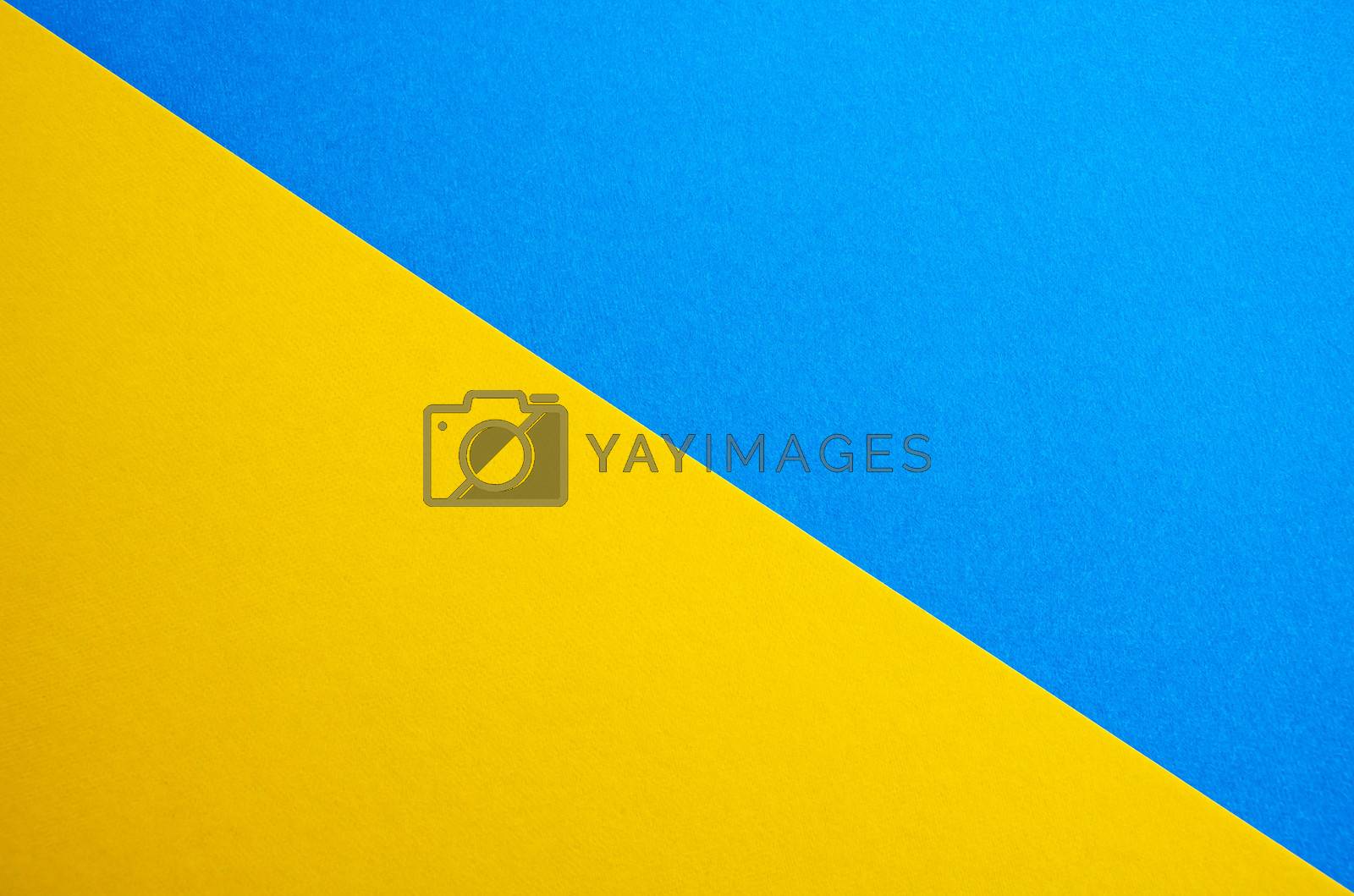 Royalty free image of blue-yellow matte suede background, close-up. Velvety texture by lapushka62