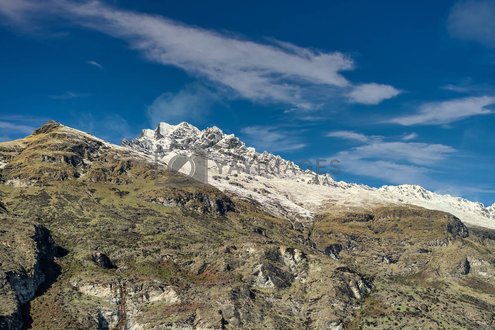 Royalty free image of Snow Capped Remarkables Mountain Range NZ by 	JacksonStock