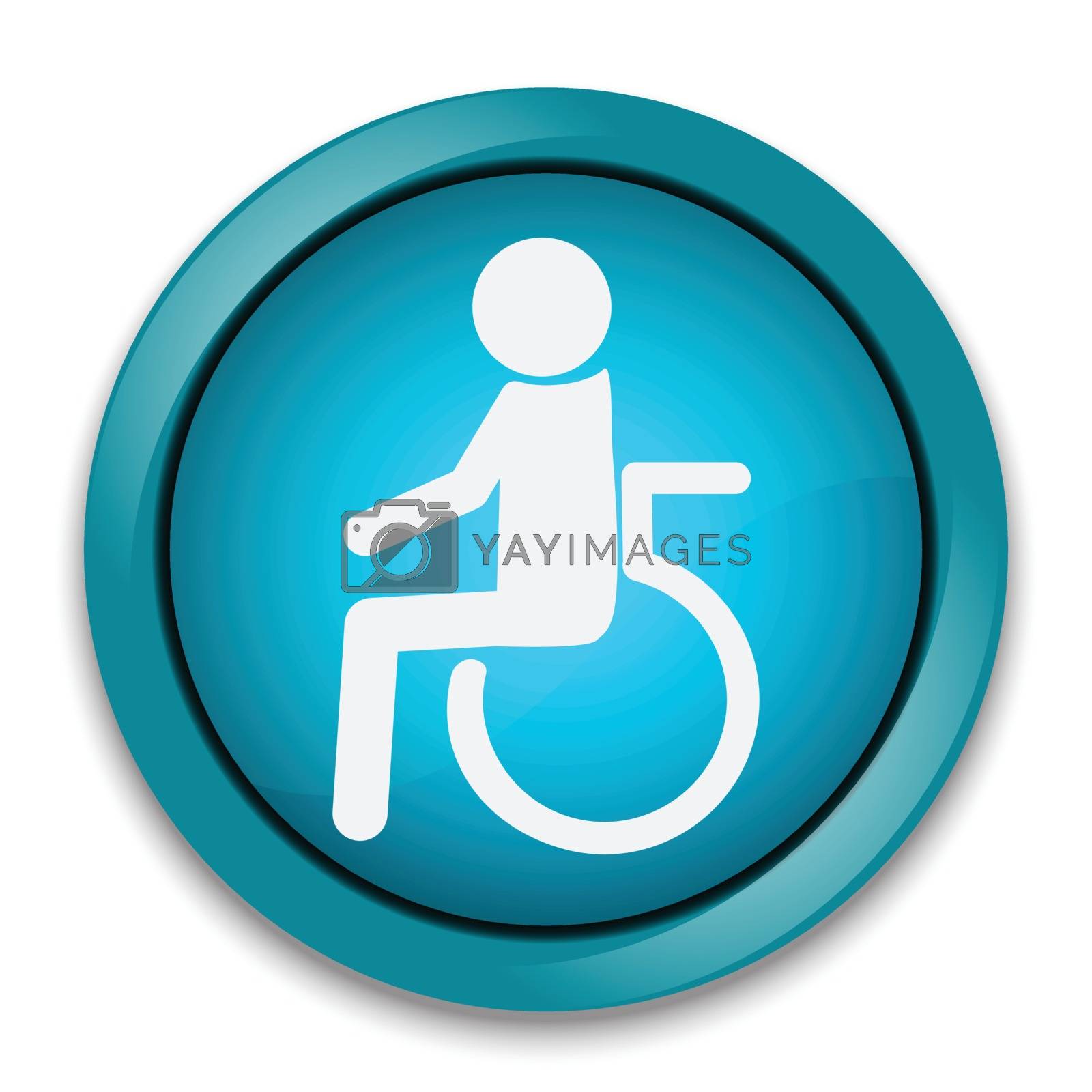 Royalty free image of Disabled icon, medical button by Kheat