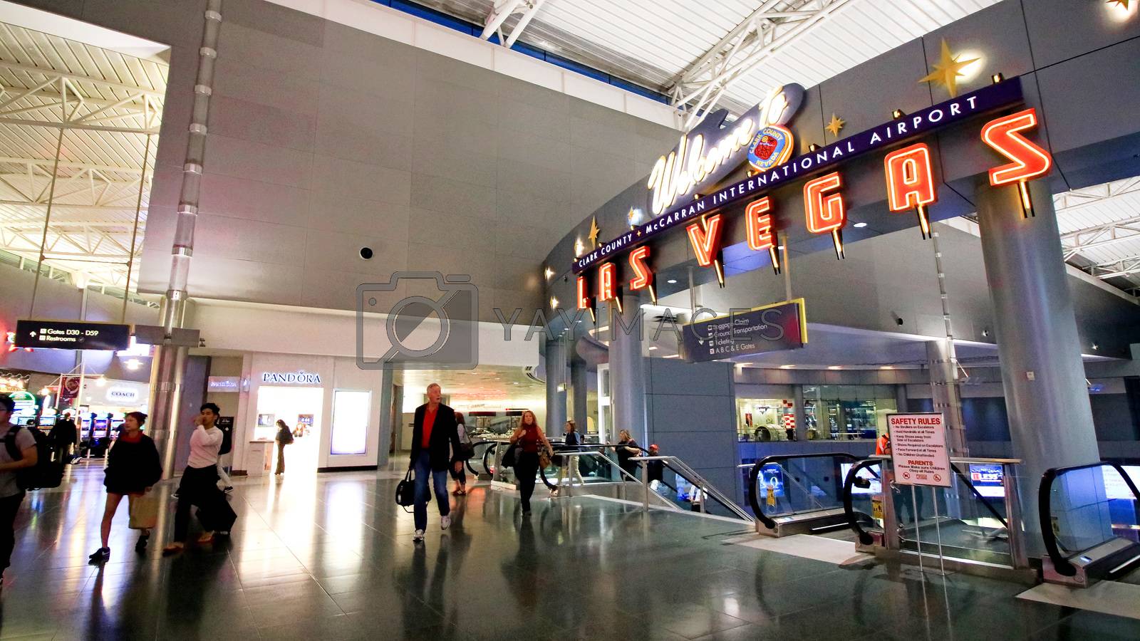 Royalty free image of Interior of Terminal D at McCarran International Airport (LAS), by USA-TARO