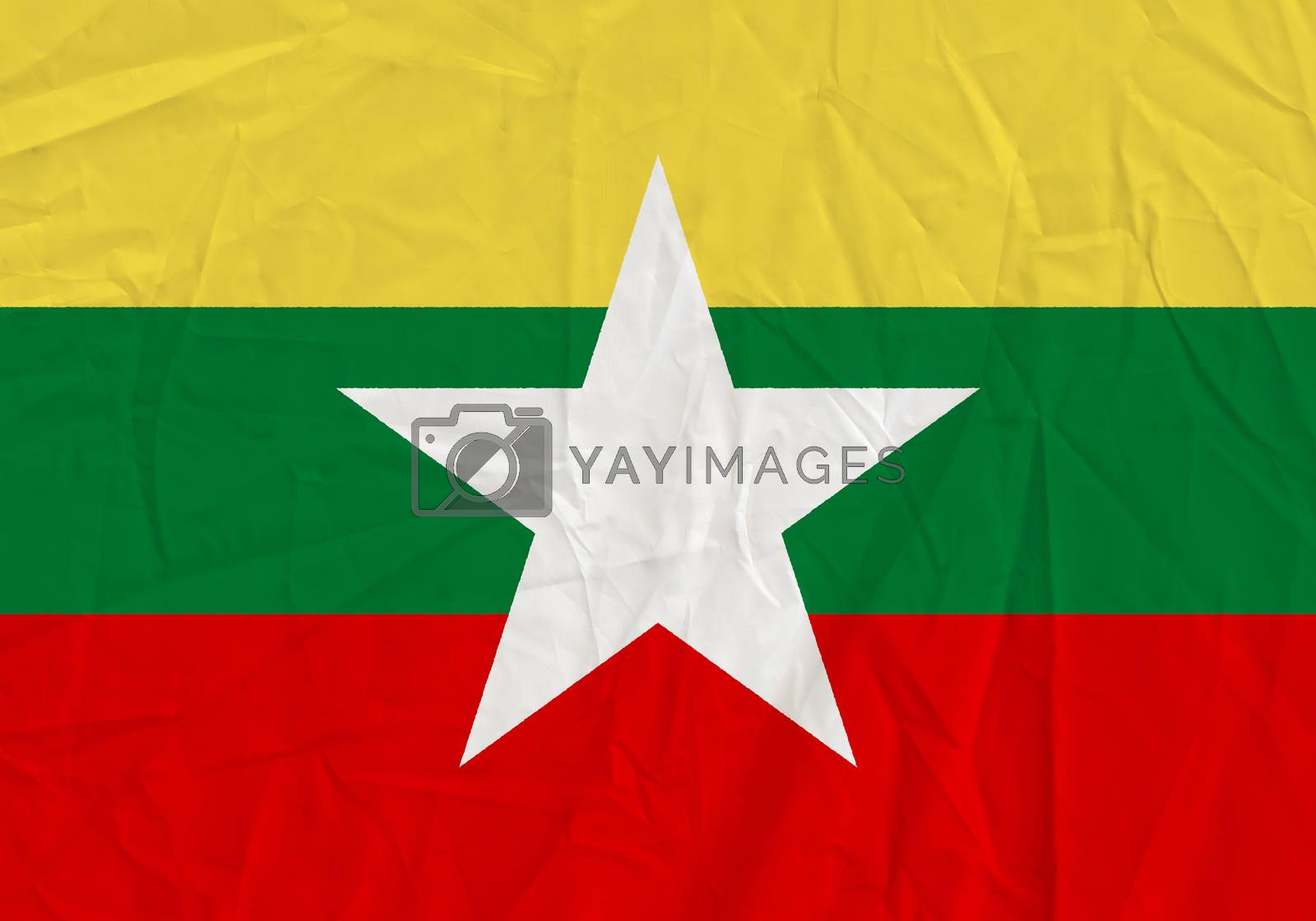 Royalty free image of burma grunge flag by Visual-Content