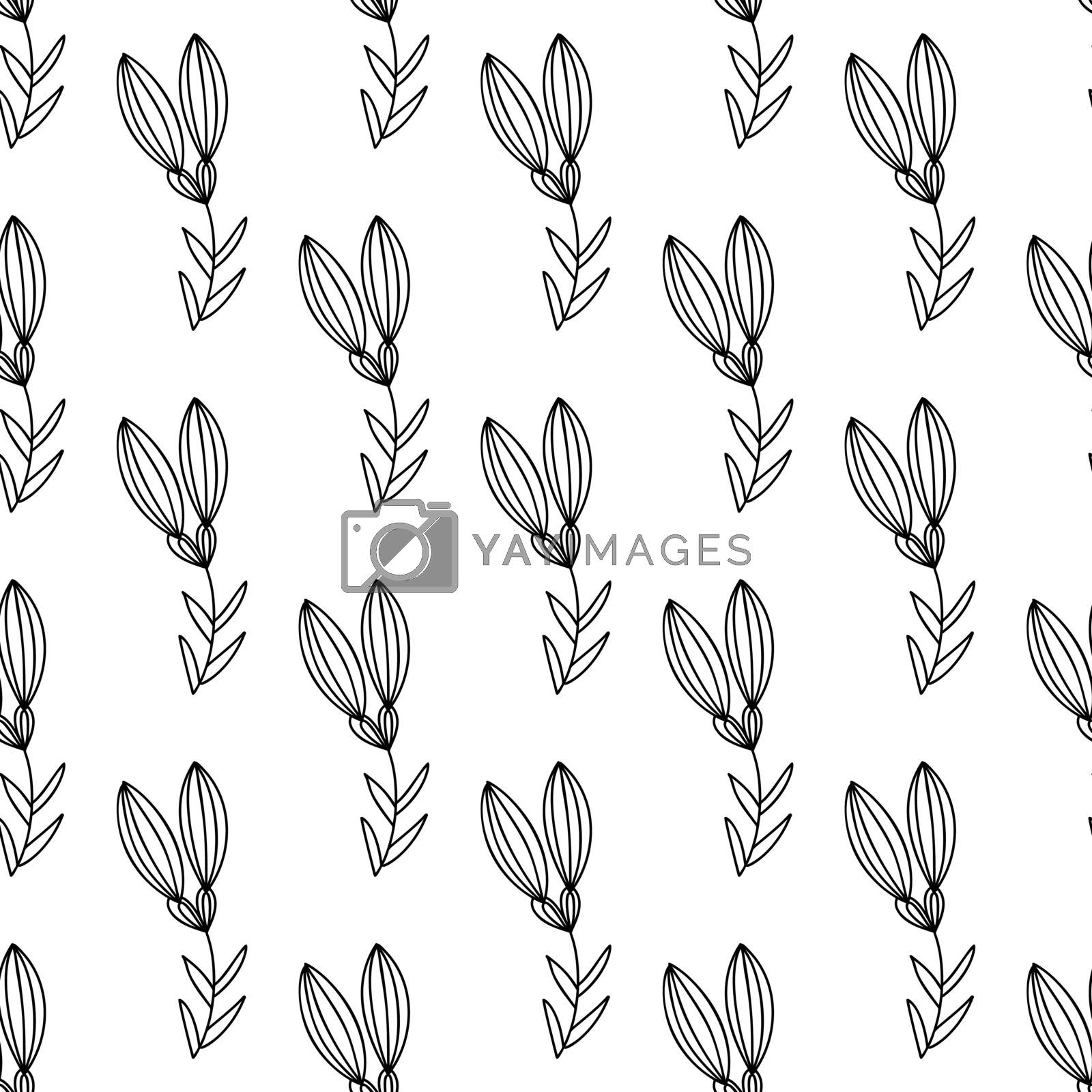 Royalty free image of Floral seamless pattern. Isolated on white background. Vector stock illustration. by anna_artist