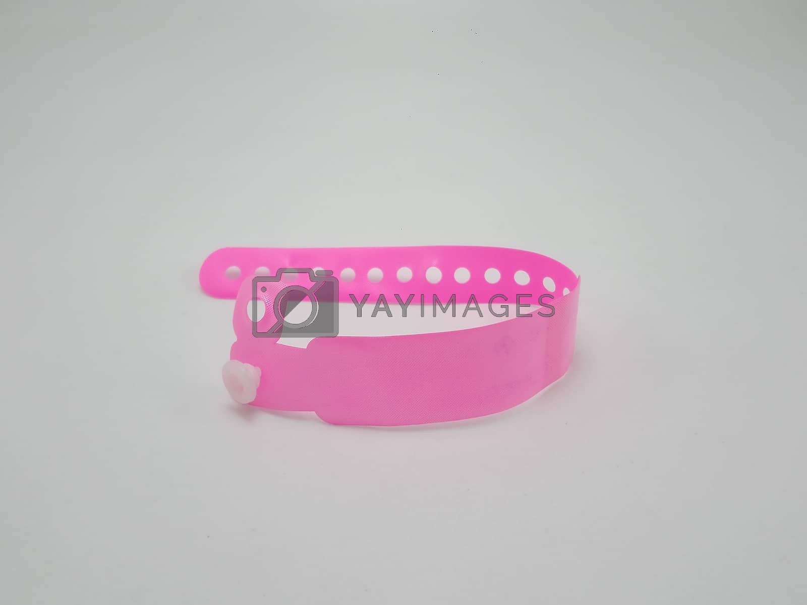 Royalty free image of Pink baby name tag wrist ankle binder by imwaltersy
