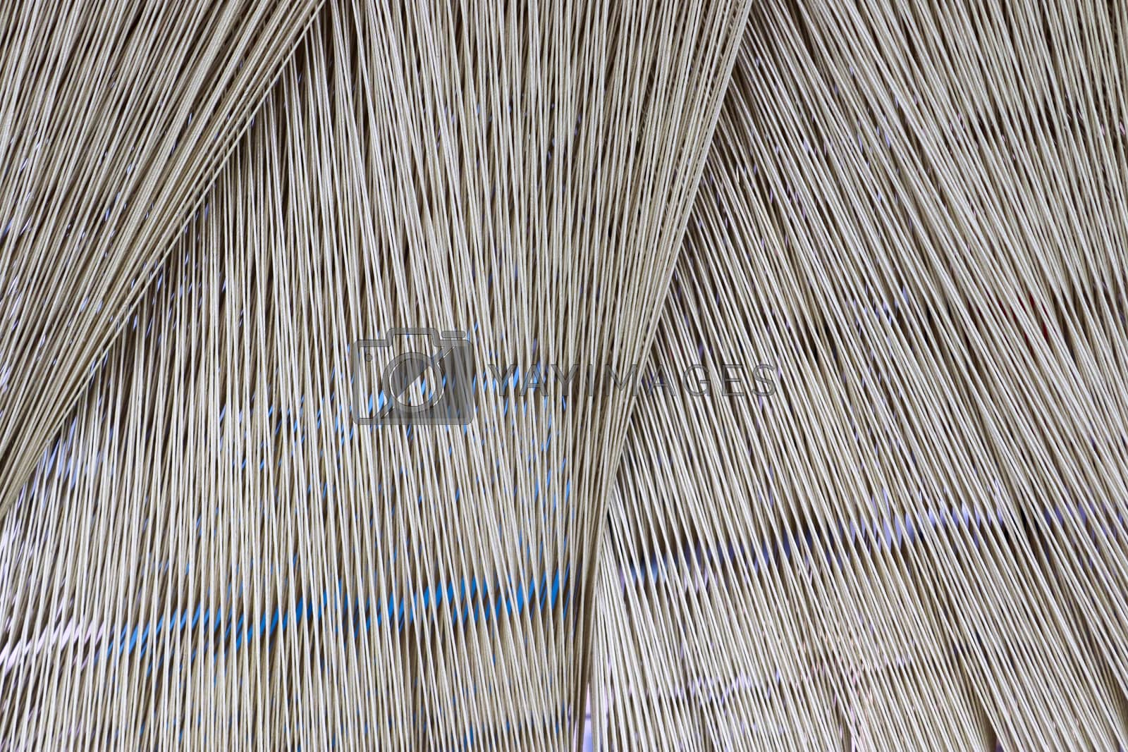 Royalty free image of Close up texture of a lot of threads in a weaving machine called by MP_foto71
