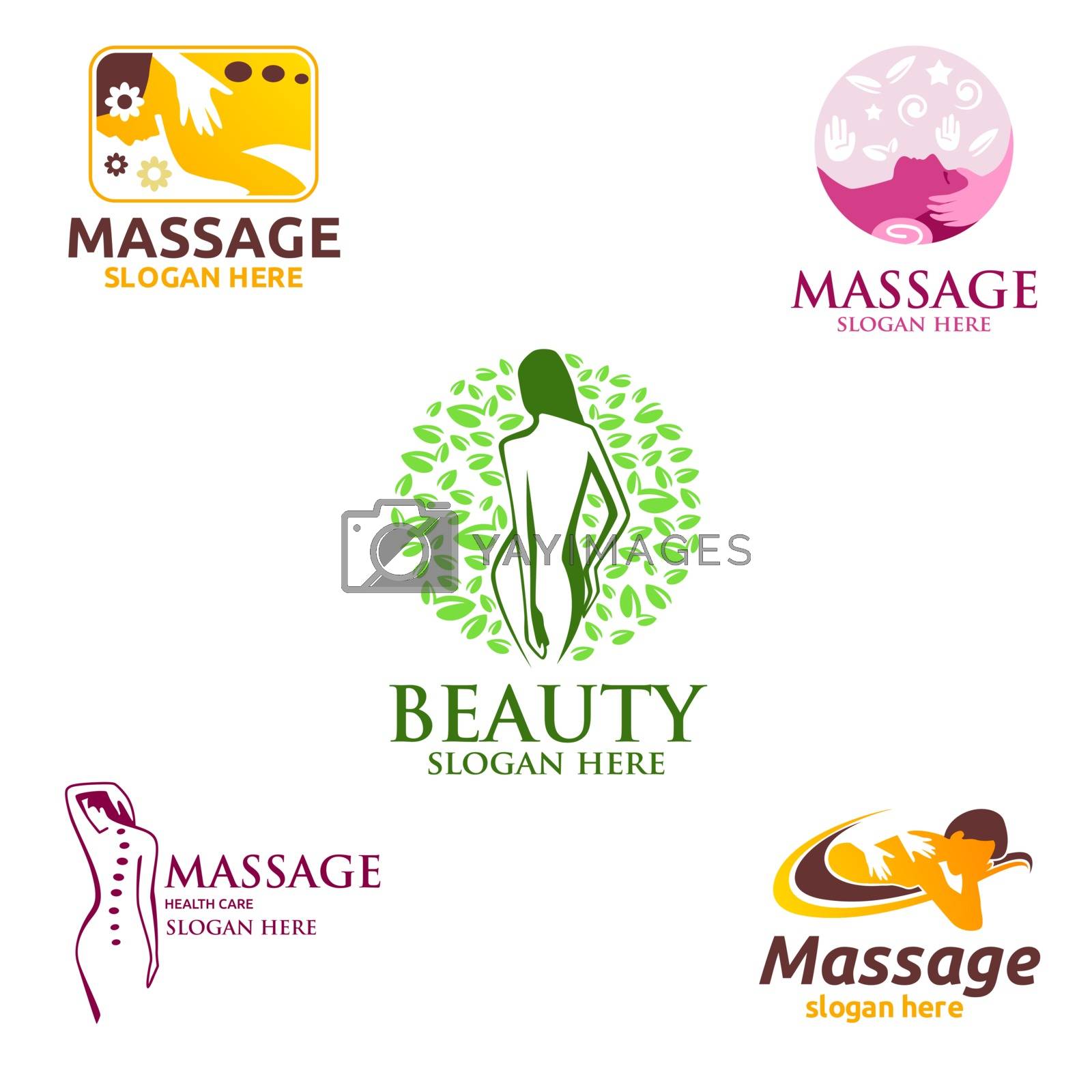 Royalty free image of Chiropractic, massage, back pain and osteopathy Logo Design by denayuneyi