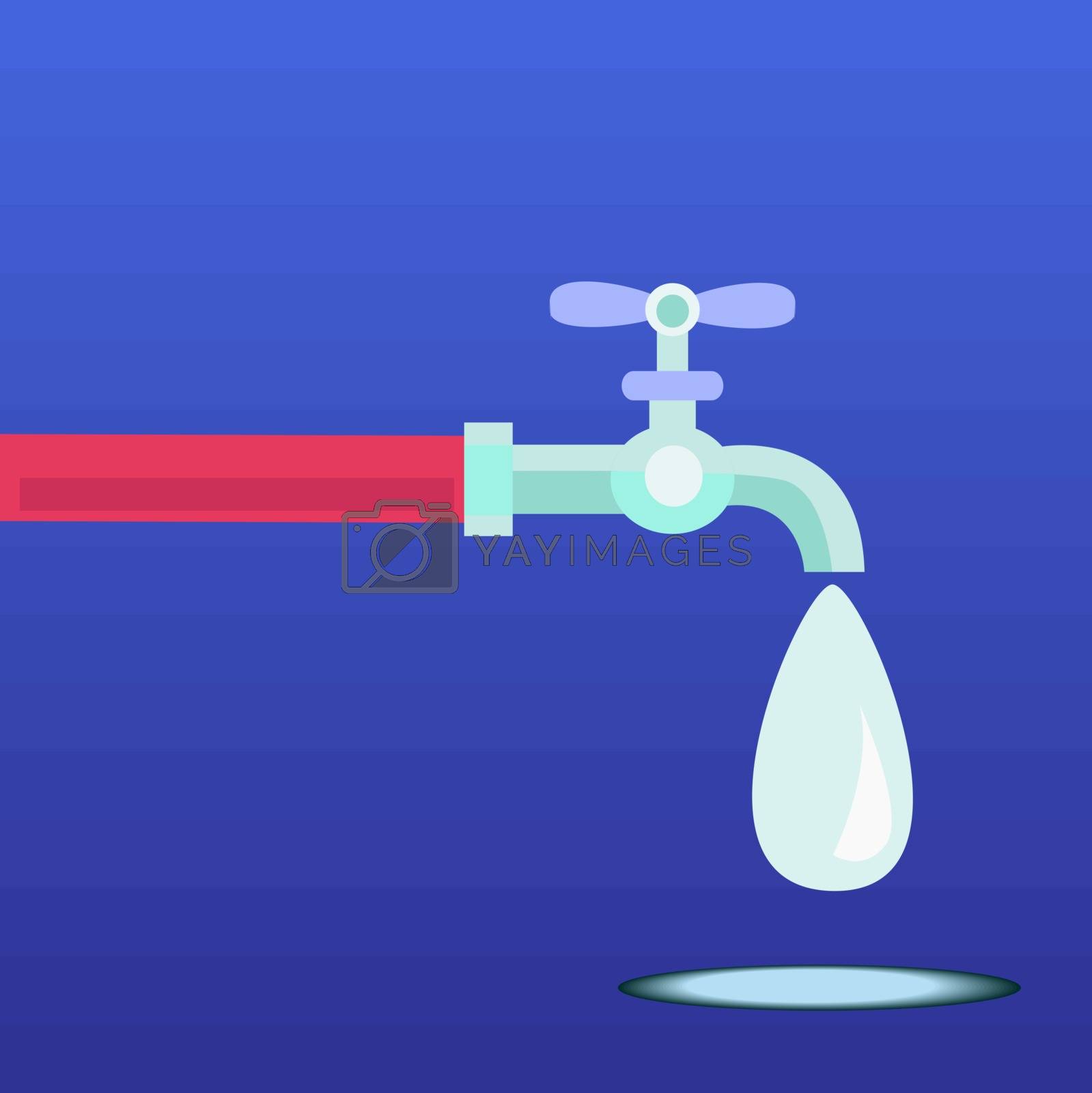 Royalty free image of Water tap icon illustration. by Margolana