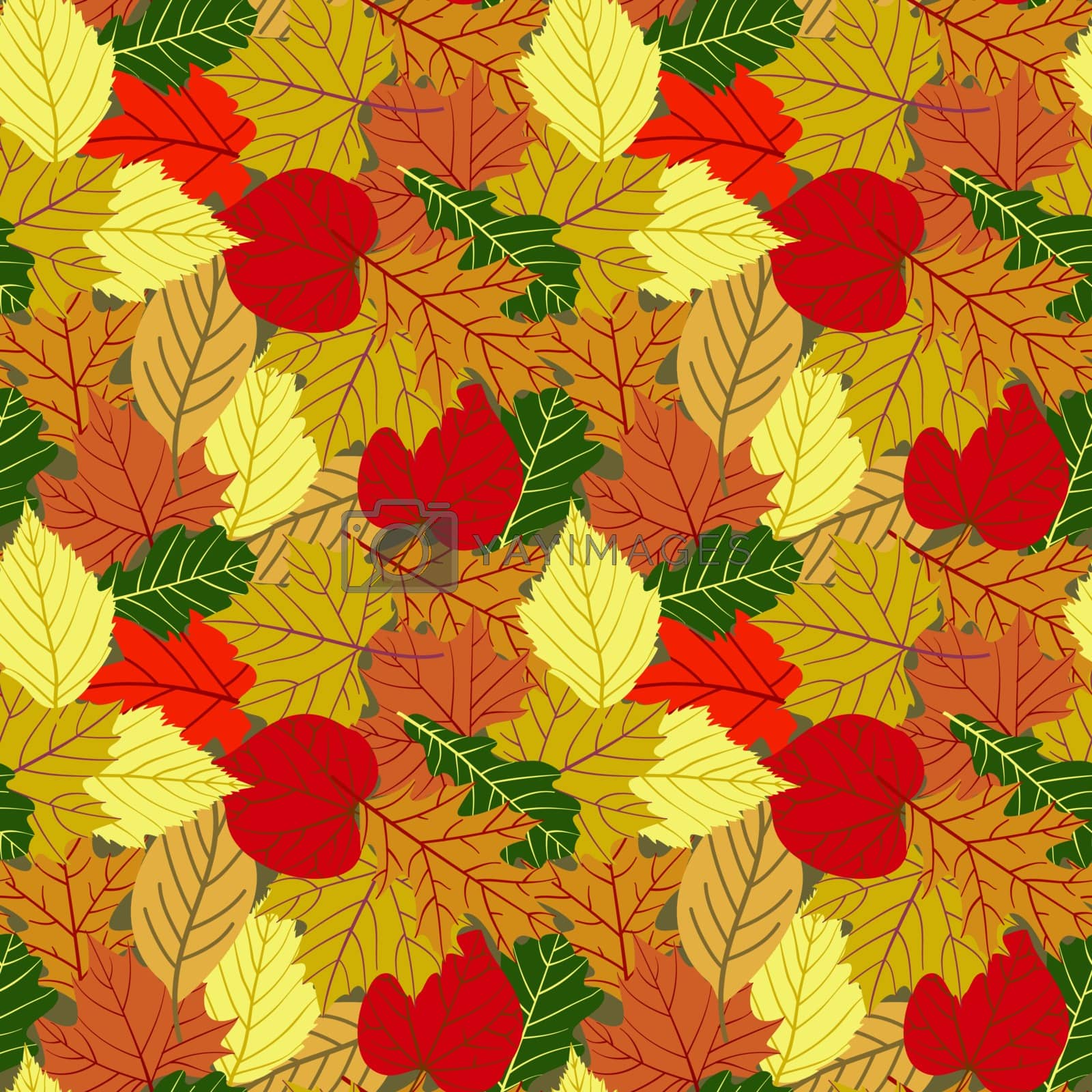 Seamless autumn pattern. Vector illustration background