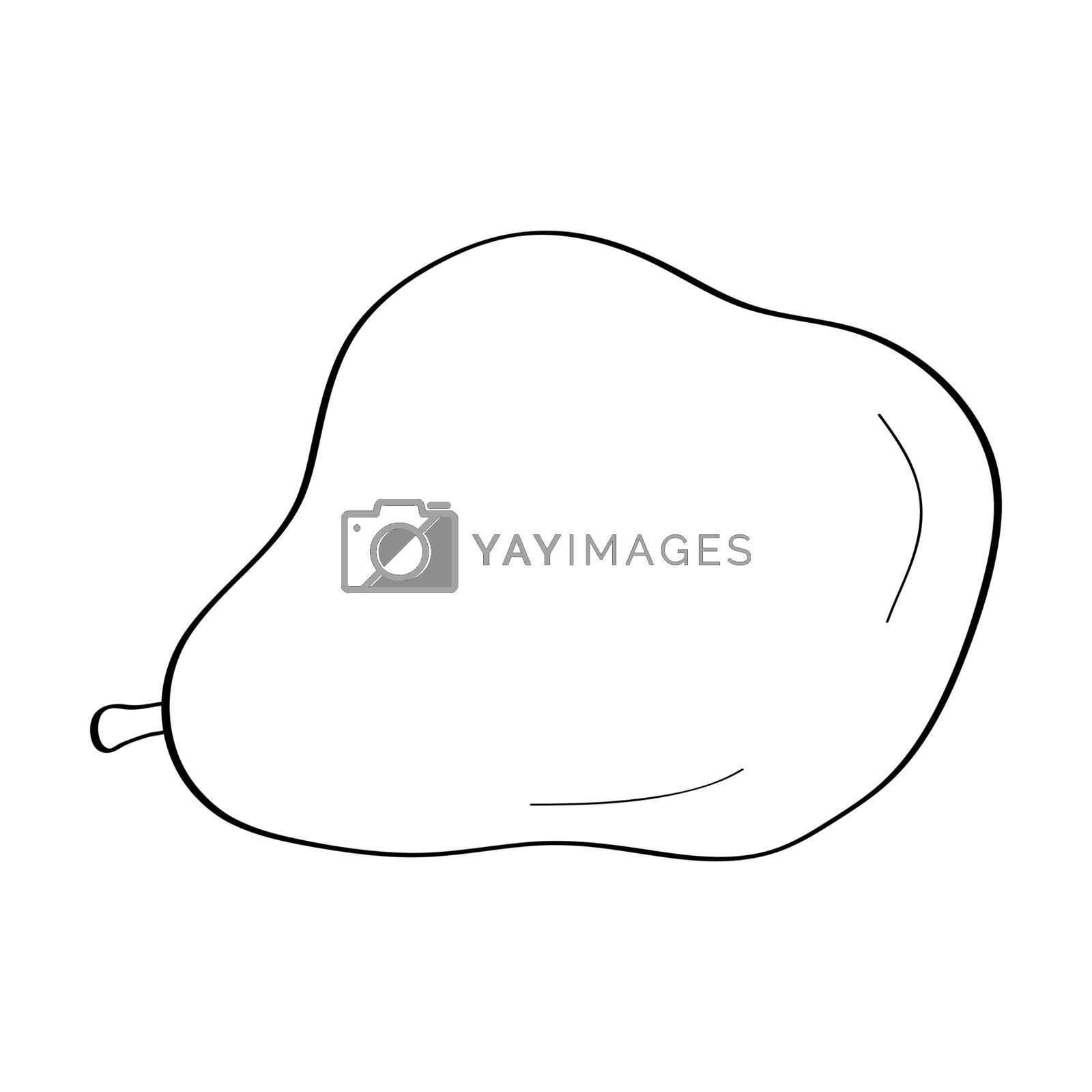 Royalty free image of Pear. Hand drawn doodle icon. Vector black and white illustratio by Olena92