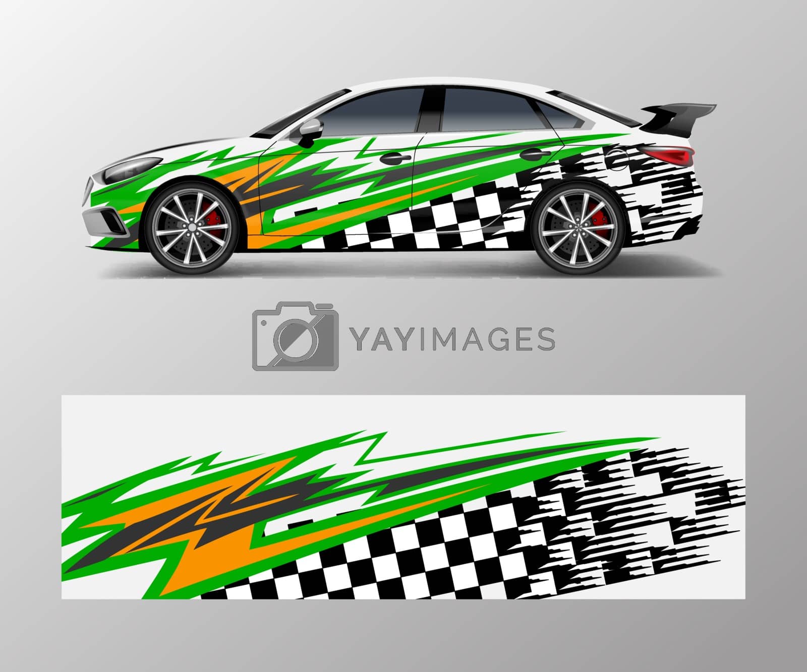 Royalty free image of Sport car racing wrap design. vector design. abstract Racing graphic vector for sport car wrap design by ANITA