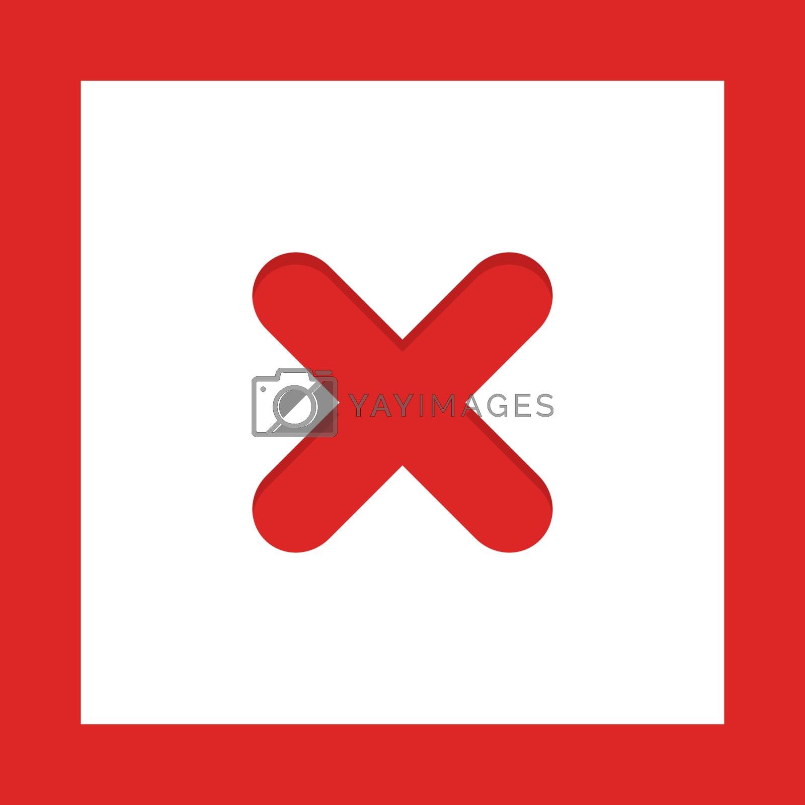 Royalty free image of Wrong marks, Cross marks, Rejected, Disapproved, No, False, Not  by Tsunami Designer