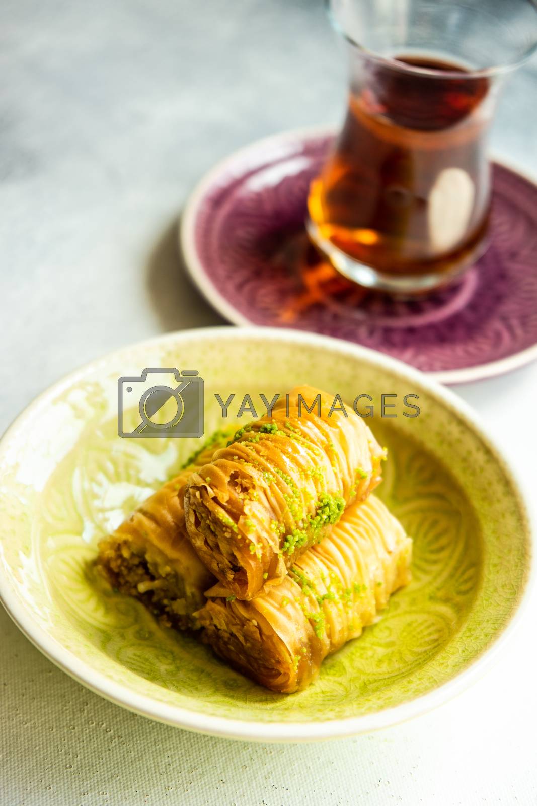 Royalty free image of Famous turkish sweet baklava by Elet