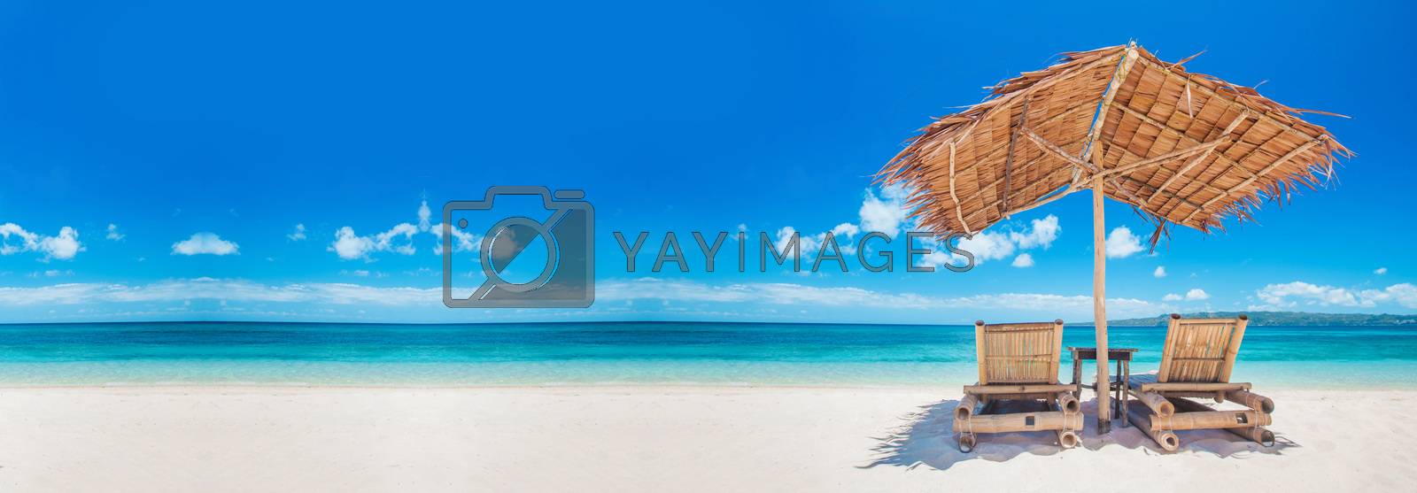 Royalty free image of Beach chairs and umbrella by Yellowj
