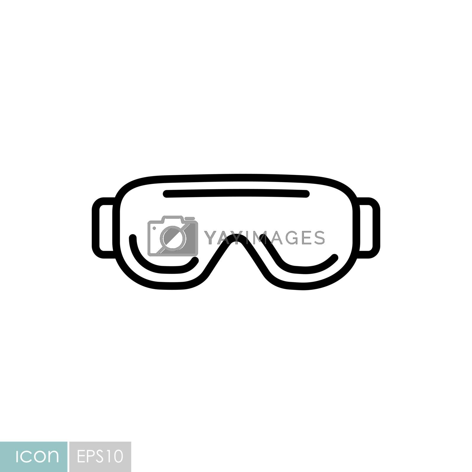 Royalty free image of Biology goggles Eye protection vector icon by nosik