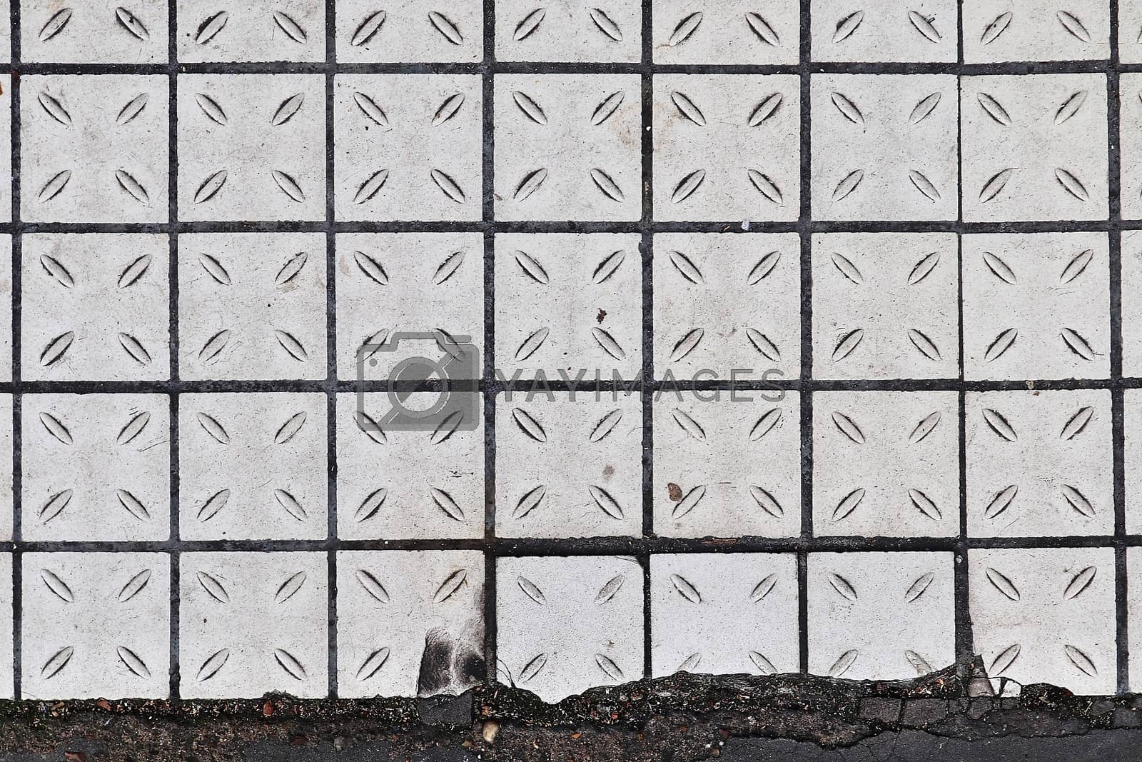 Royalty free image of Detailed close up texture on structured floor tiles on the groun by MP_foto71