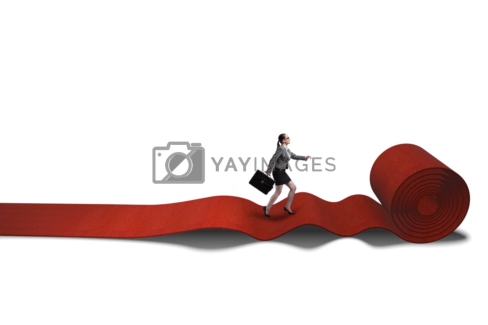 Royalty free image of Businesswoman on the red carpet in success concept by Elnur