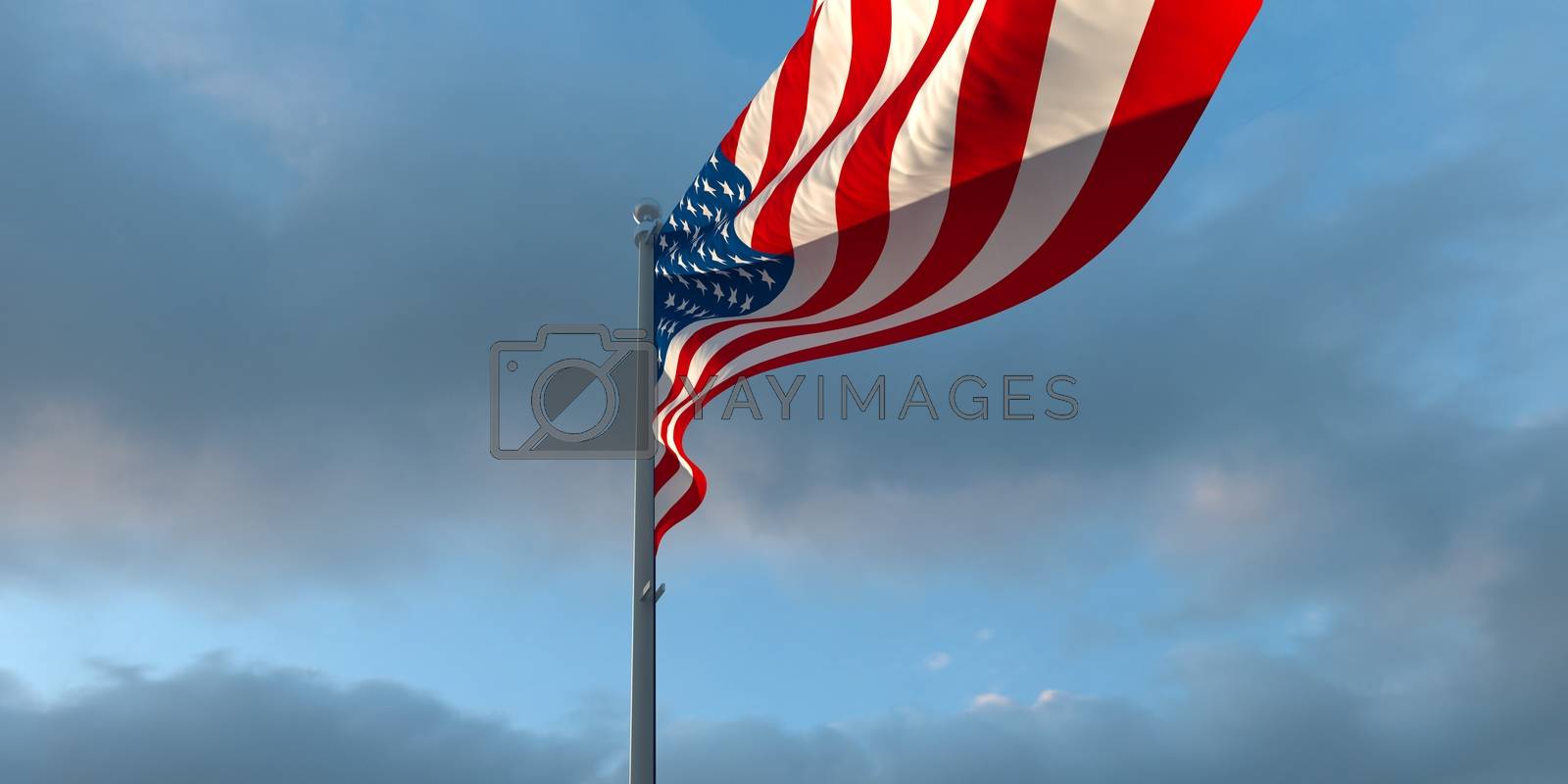 Royalty free image of 3d rendering of the national flag of the United States of America by butenkow