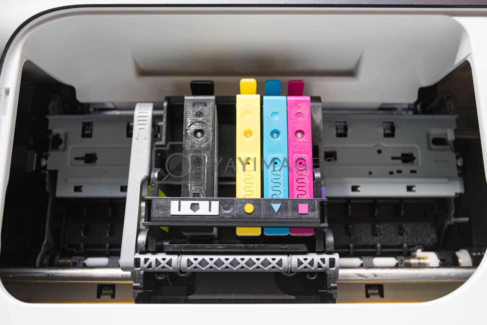 Royalty free image of An ink cartridge or inkjet cartridge is a component of an inkjet by piyaphun