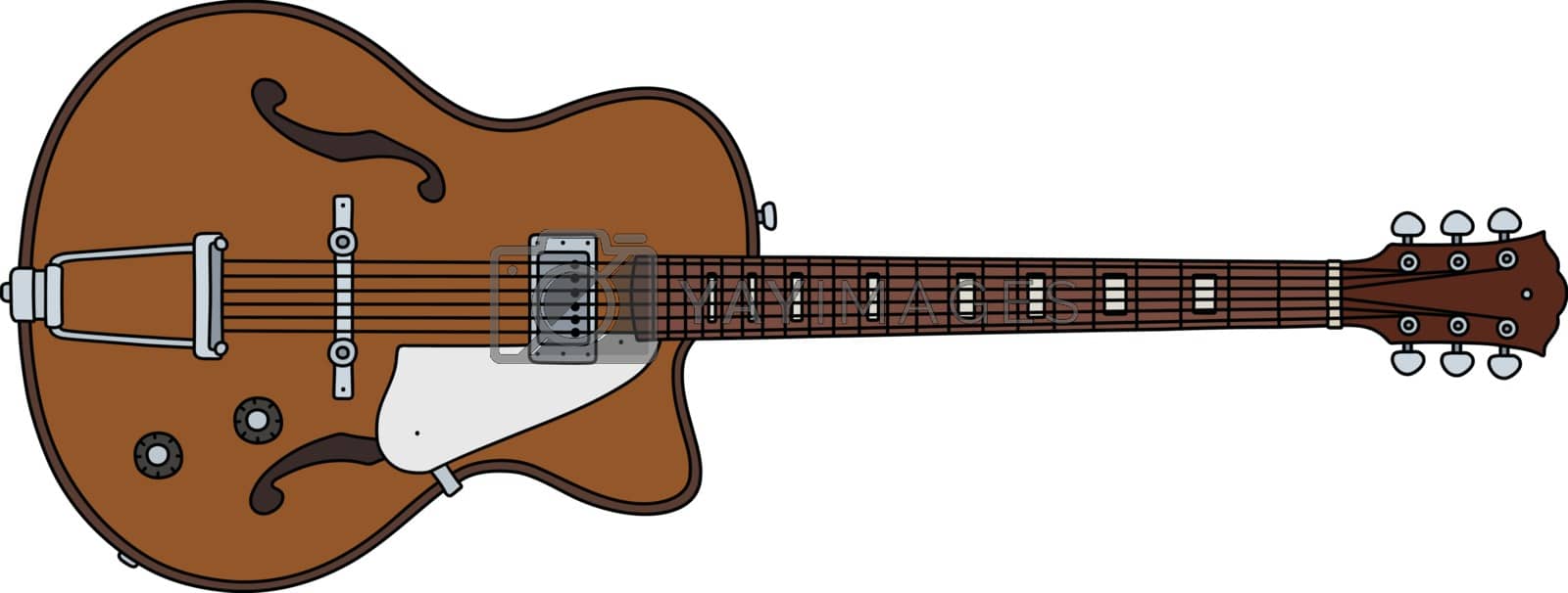 Royalty free image of The retro electric guitar by vostal