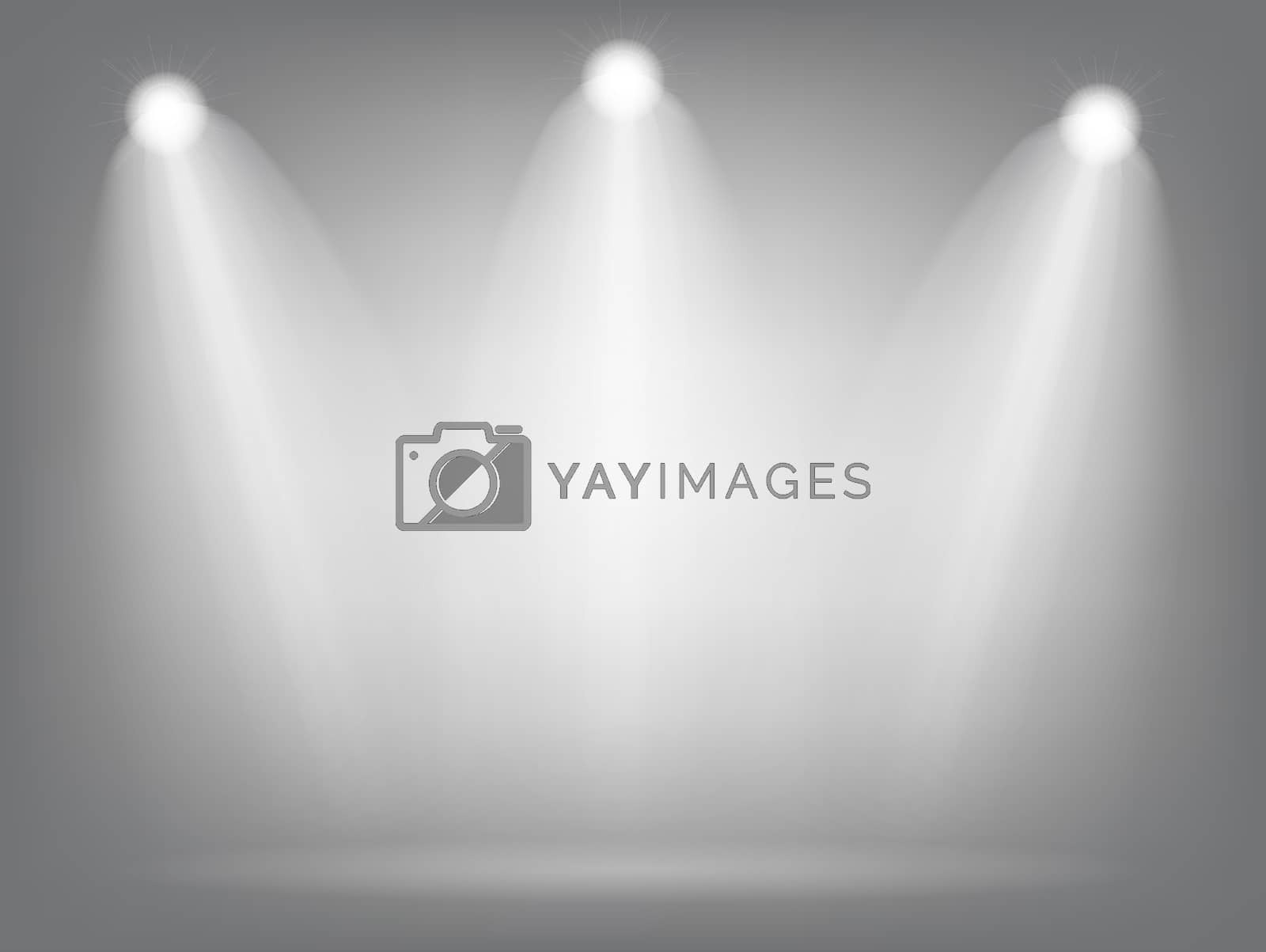 Royalty free image of Realistic Bright Projectors Lighting Lamp with Spotlights Lighting Effects with Transparency Background. Vector Illustration by yganko