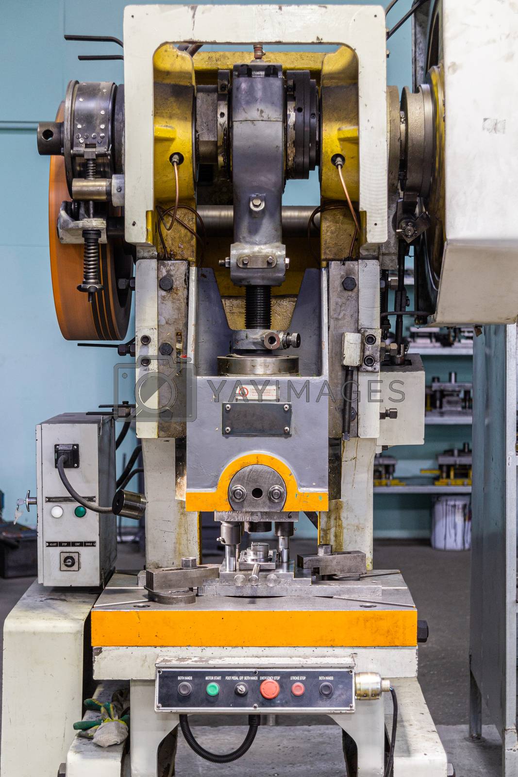 Royalty free image of Single Crank Mechanical Punch Press Machine, Eccentric Press by z1b