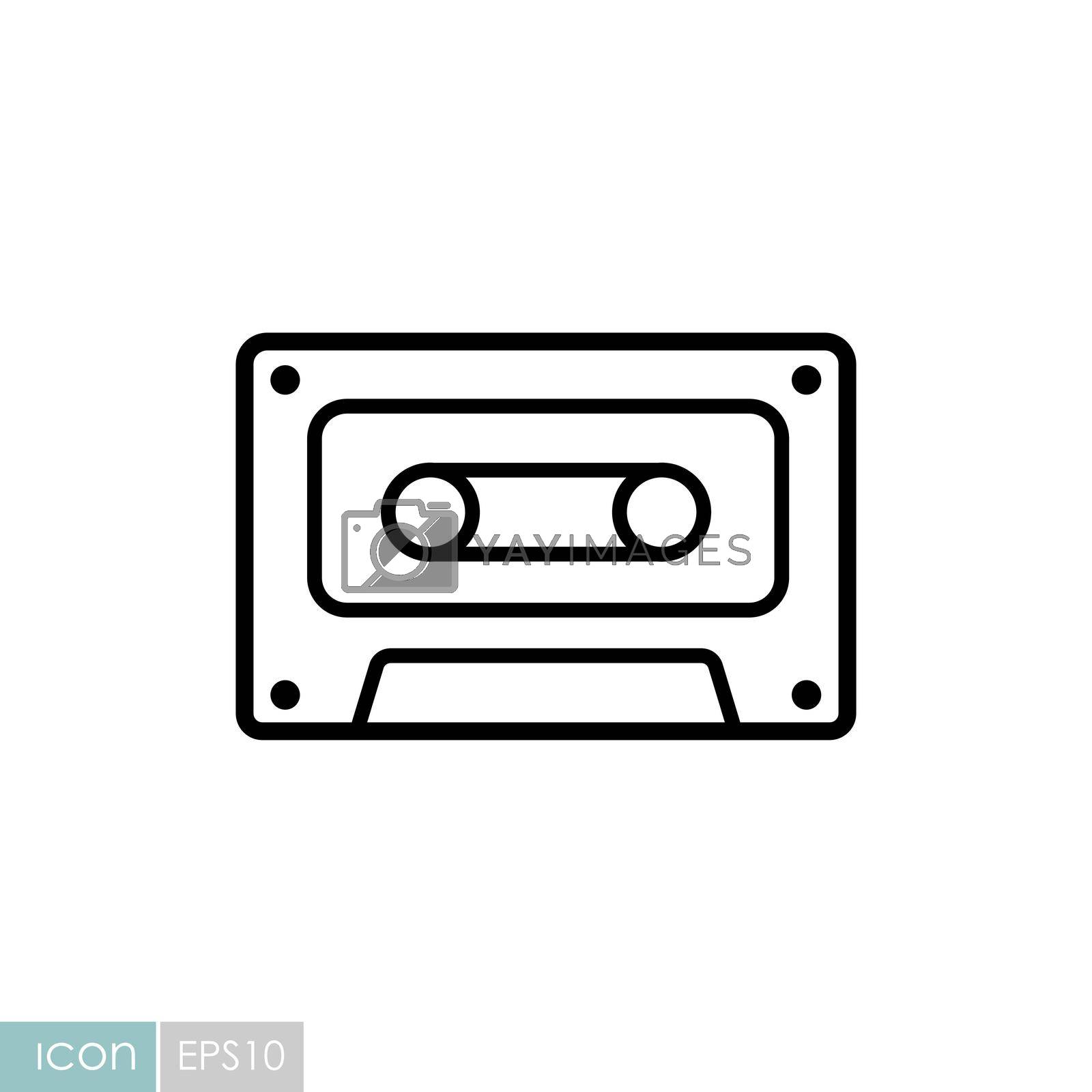 Royalty free image of Audio cassette tape vector icon by nosik