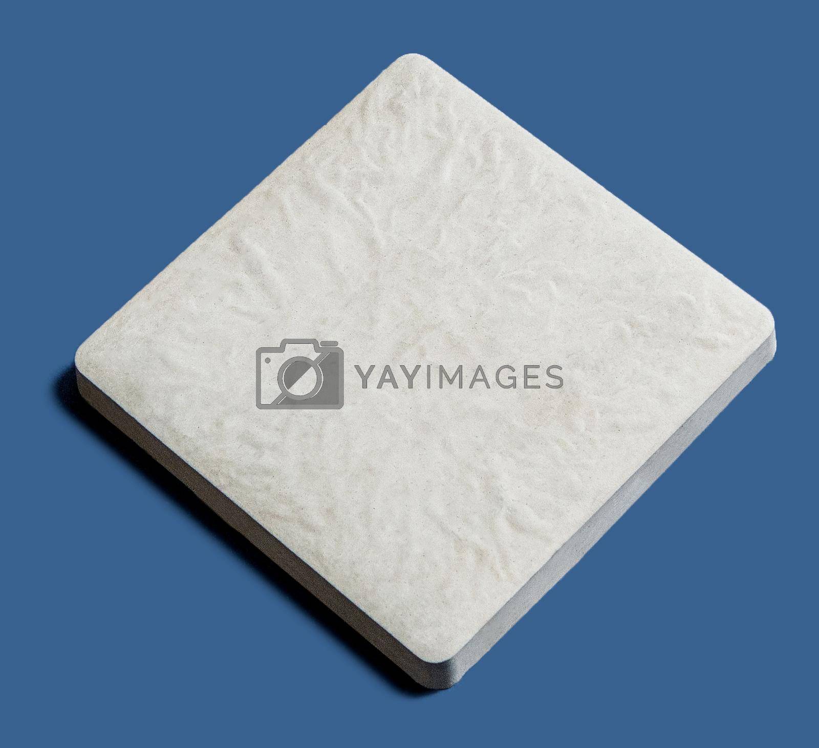 Royalty free image of A sample of ground, wall stone shape on the unicolour background by ferhad