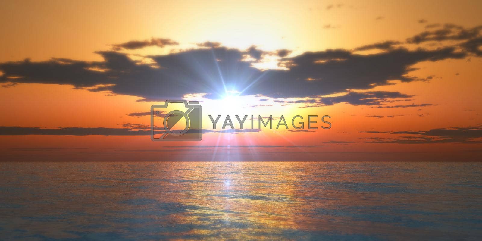 Royalty free image of sunset / sunrise in sea clouds by alex_nako