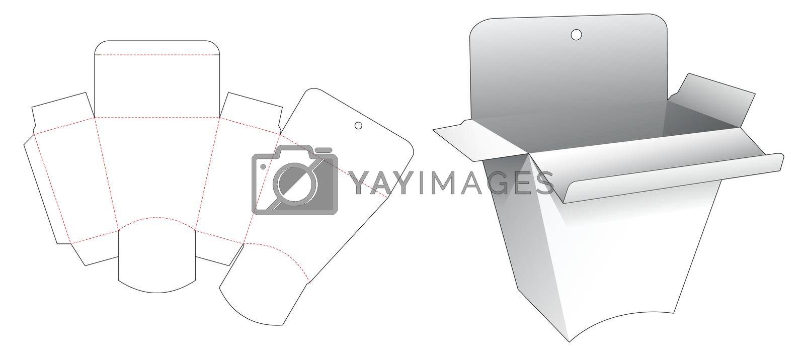 Royalty free image of Hanging hole trapezoid shaped packaging die cut template by valueinvestor