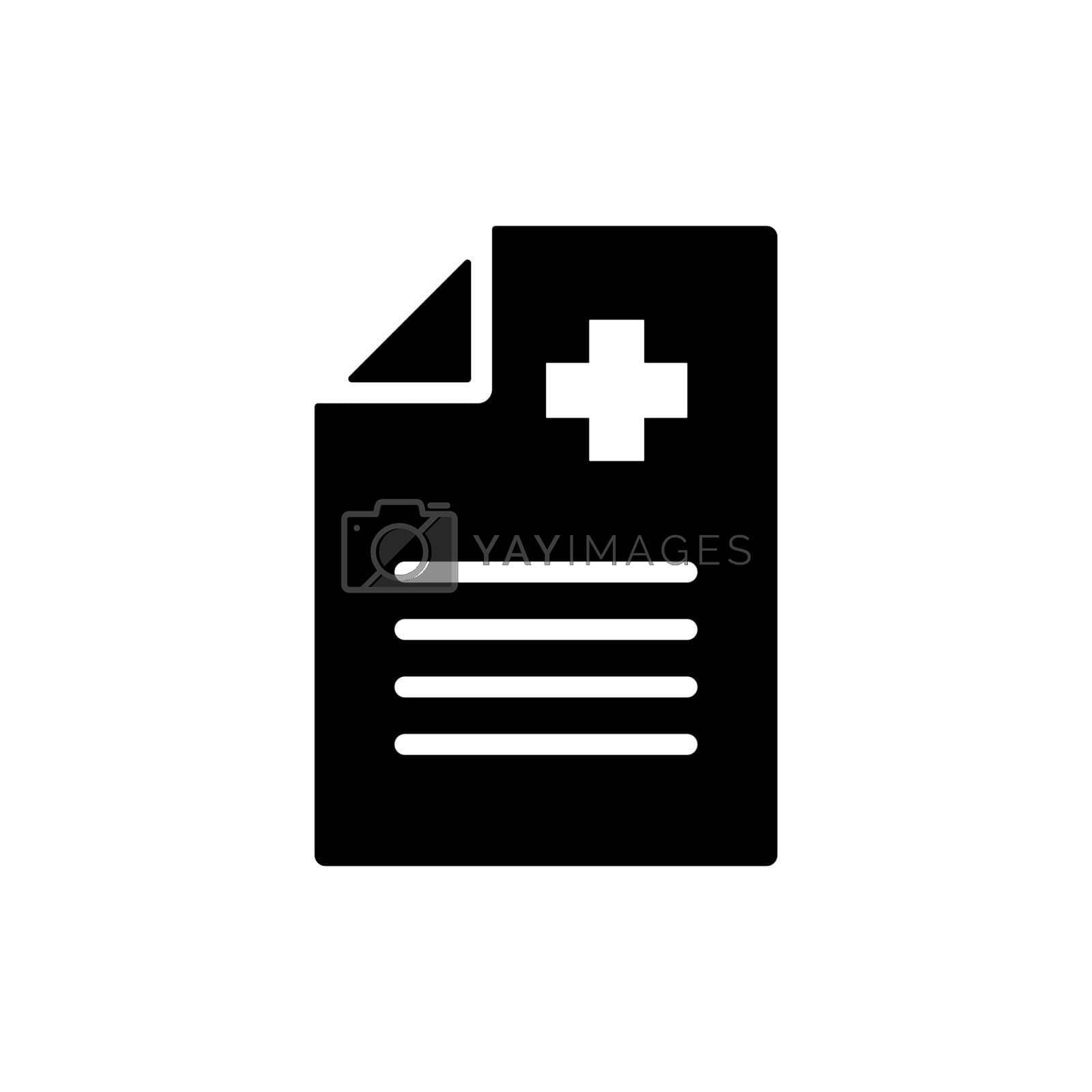 Royalty free image of Medical report, clinical record vector glyph icon by nosik