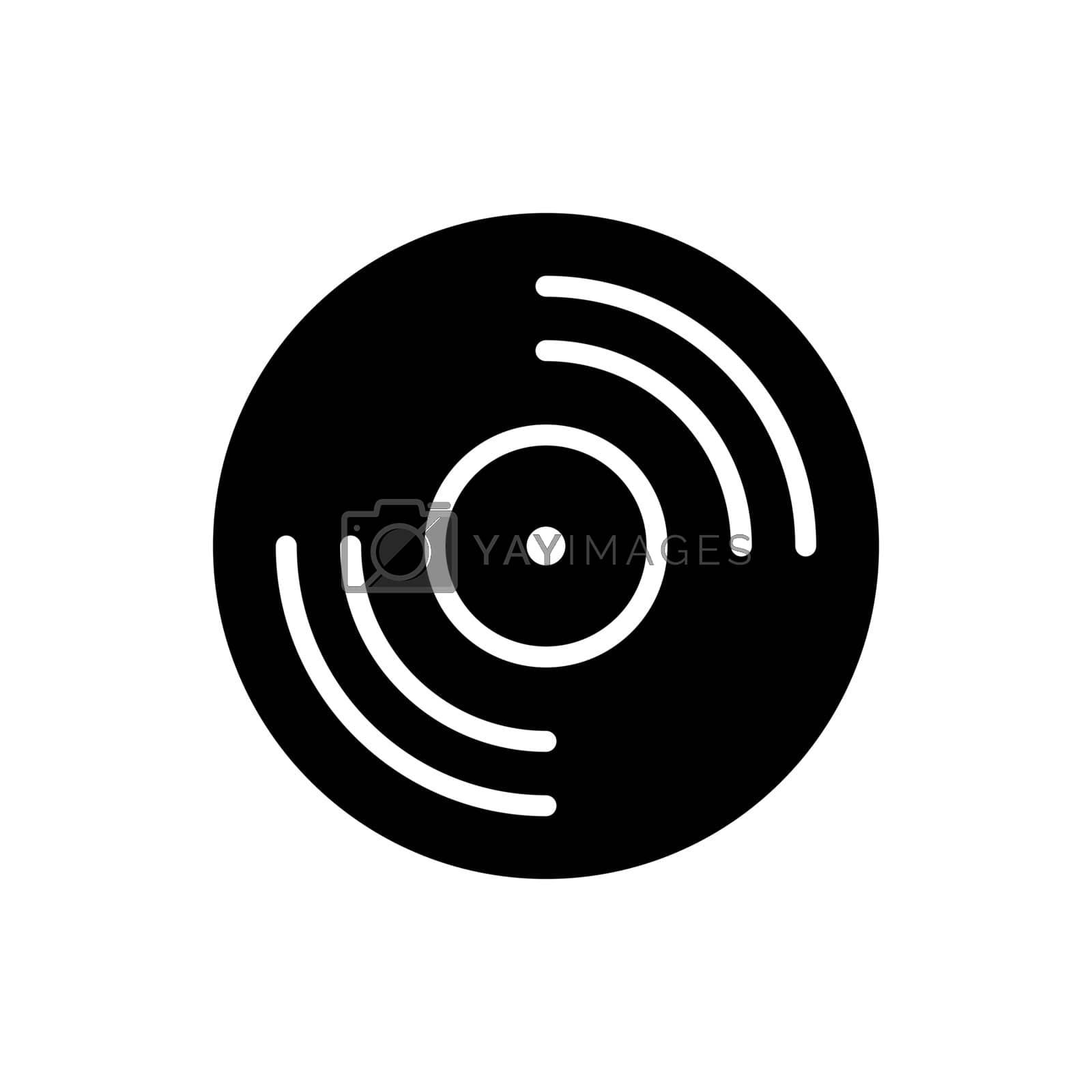 Royalty free image of Vinyl record, lp record vector glyph icon by nosik