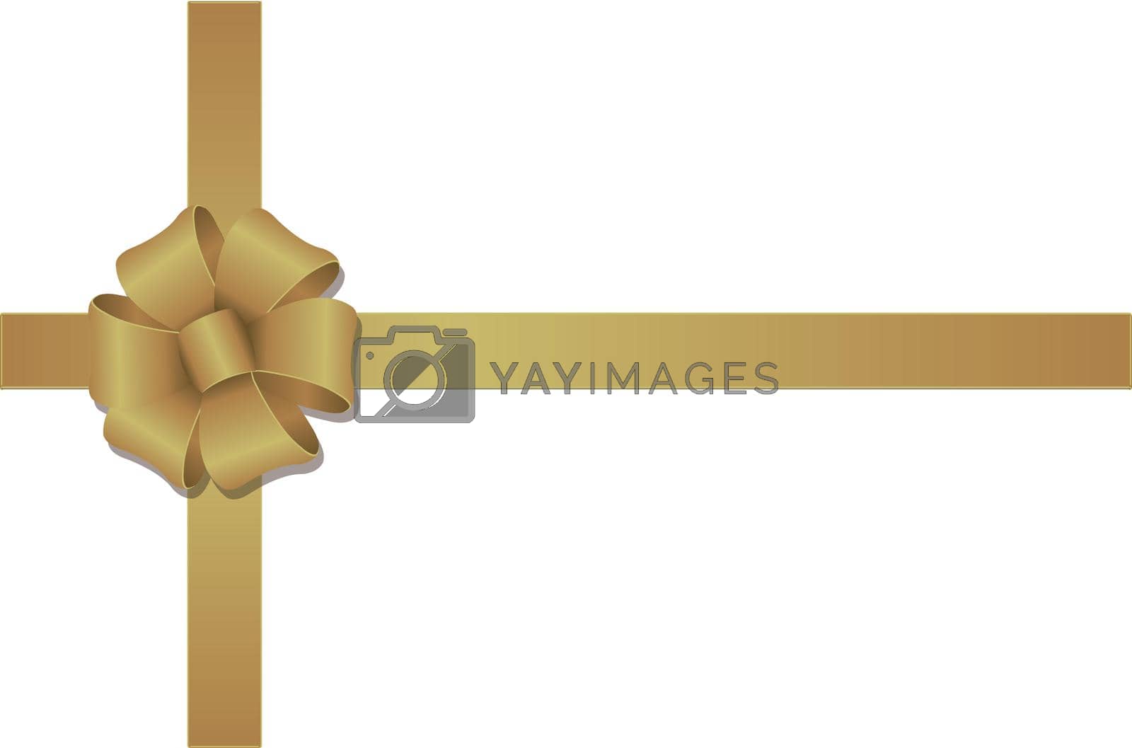 Royalty free image of Crossed ribbons and flower loop hair bow by barks
