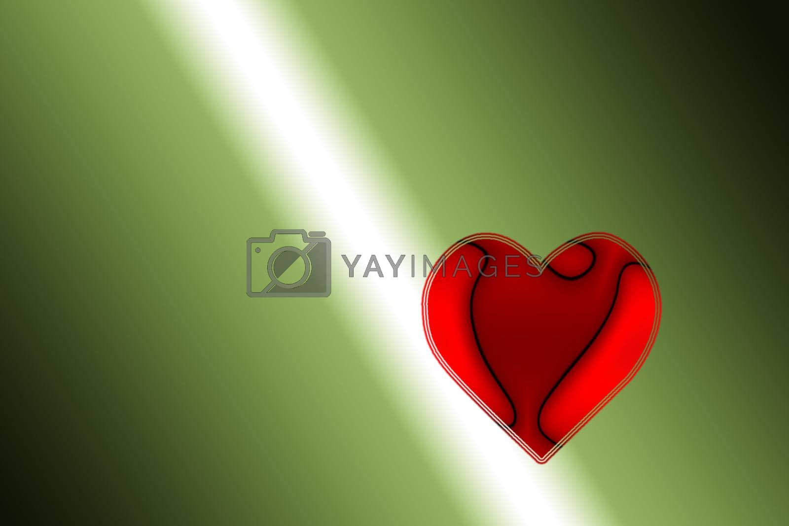 Royalty free image of Heart shape as symbol of love and care. Happy Valentines Day heart greeting by berkay