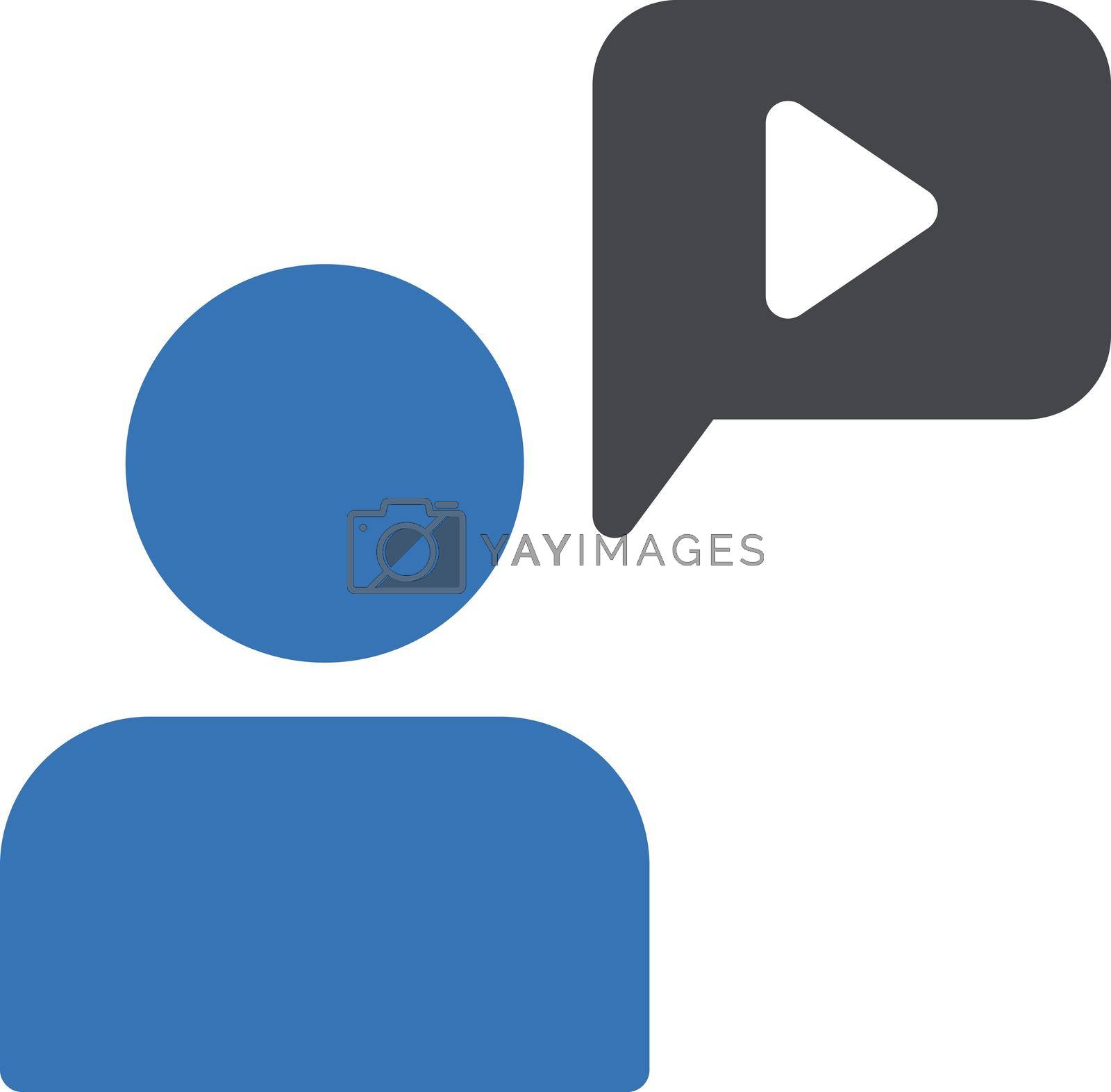 education video vector glyph colour icon