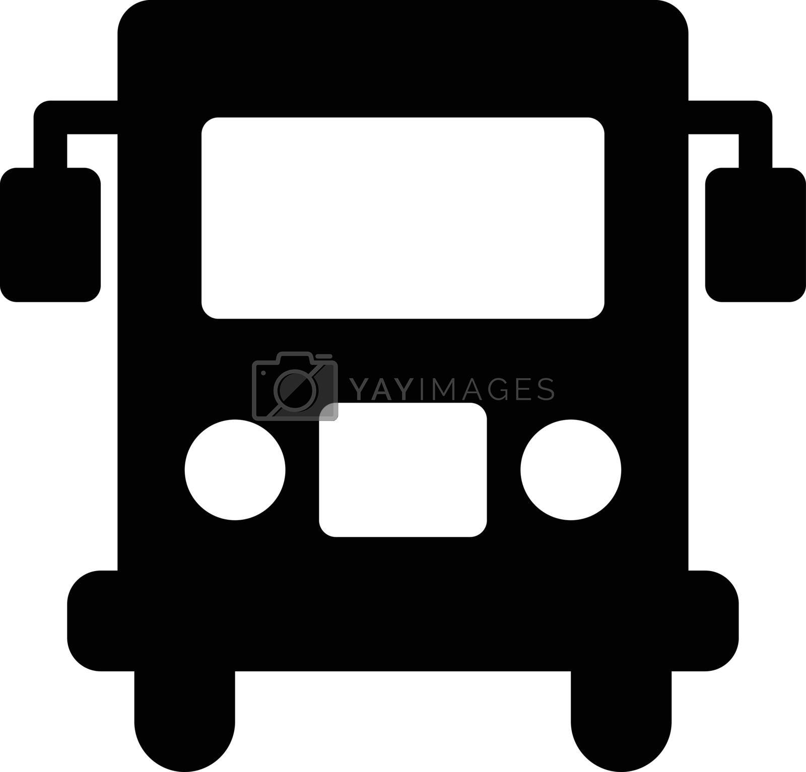 bus vector glyph flat icon