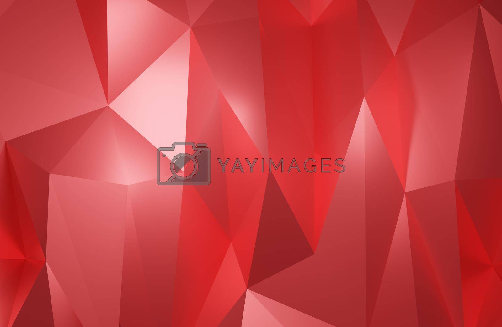 Royalty free image of Abstract geometric pattern background polygonal red triangle 3d rendering by noppha80