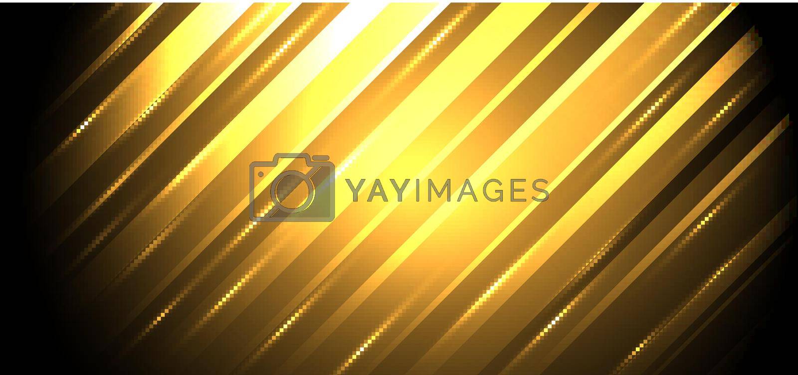 Royalty free image of Abstract background golden diagonal stripes lines with glowing light by phochi