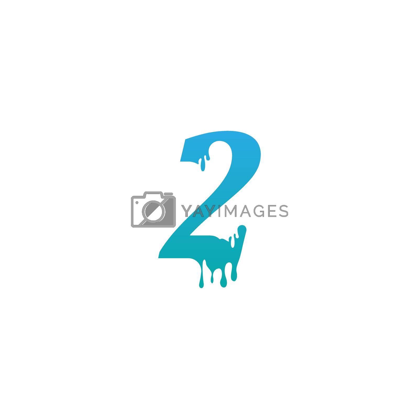 Royalty free image of Melting Number 2 icon logo design template by bellaxbudhong3