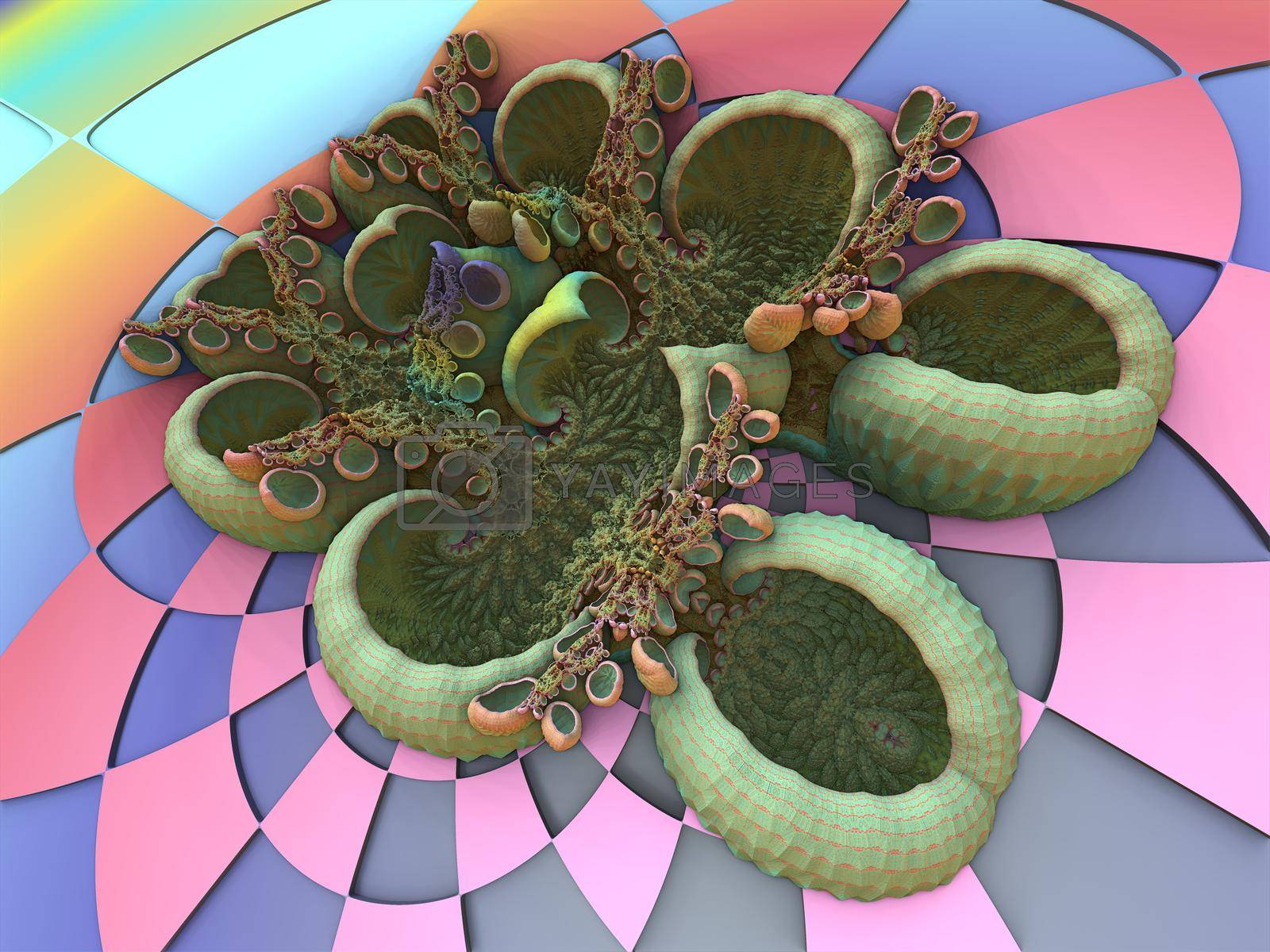 Royalty free image of three-dimensional fractal by Dr-Lange