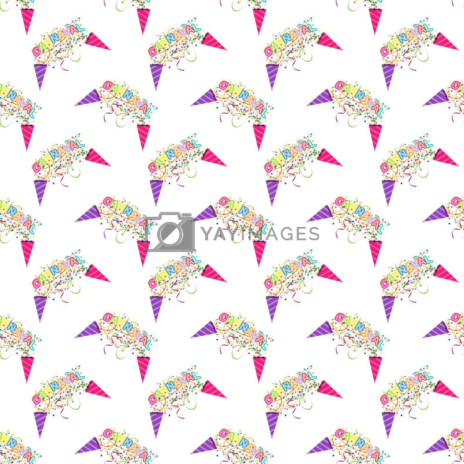 Carnival. Seamless pattern for texture, textiles, packaging, and simple backgrounds. Flat style.
