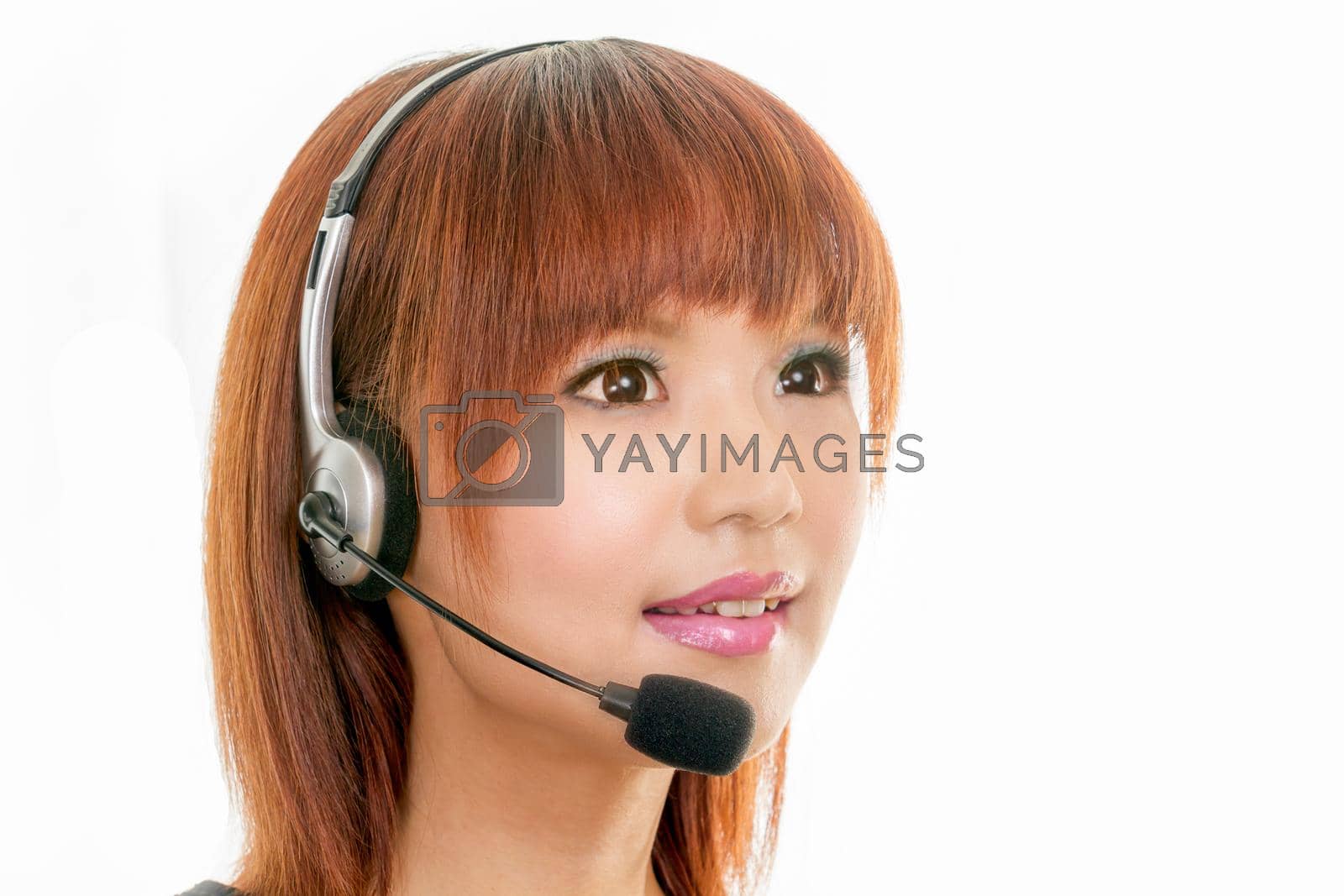 Royalty free image of Woman with headset by imagesbykenny