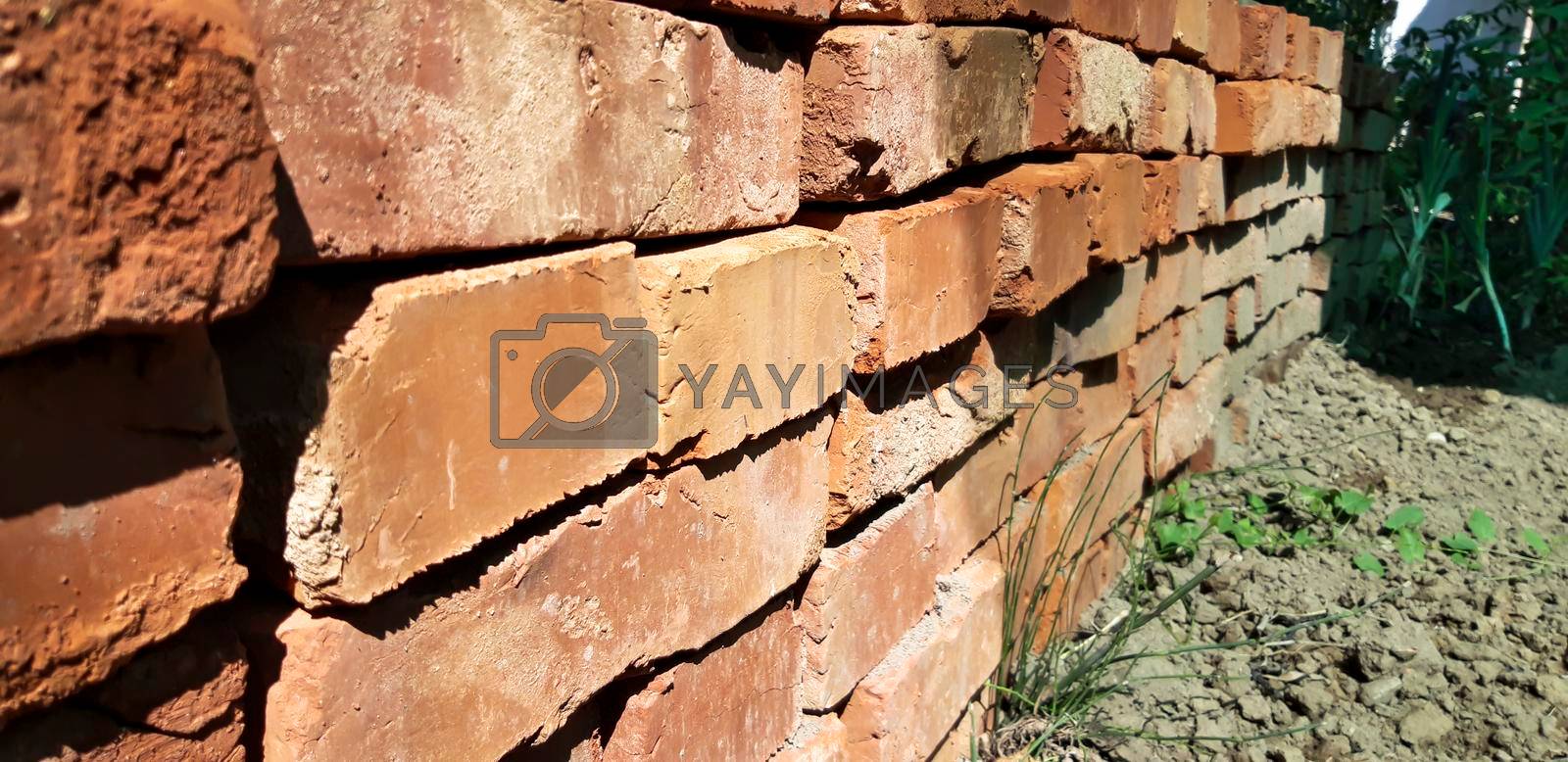 Royalty free image of Stacked Red Bricks Close Up by swissChard7
